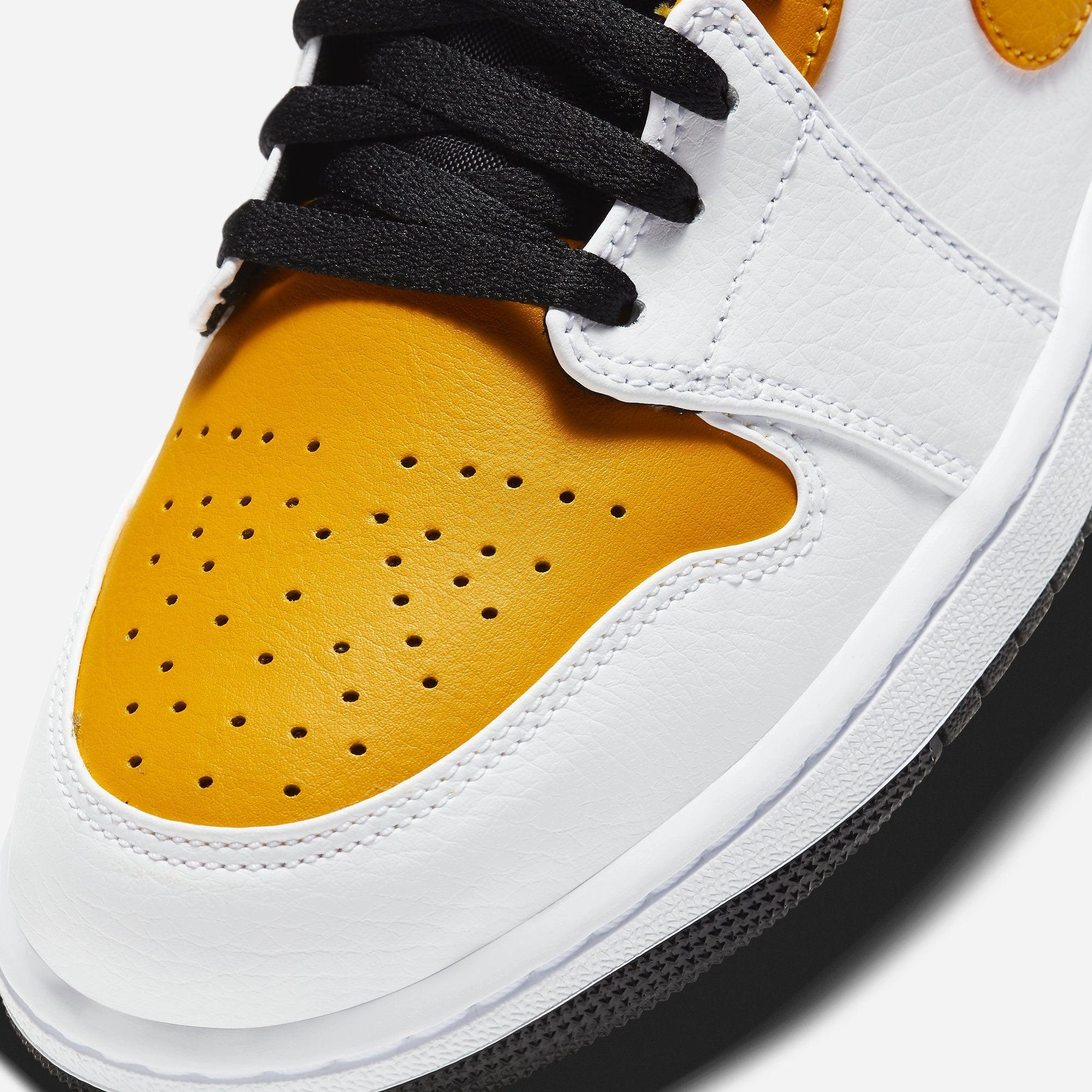 (Men's) Air Jordan 1 Mid 'University Gold' (2021) 554724-170 Air Jordan 1 Signature Look Sneakers