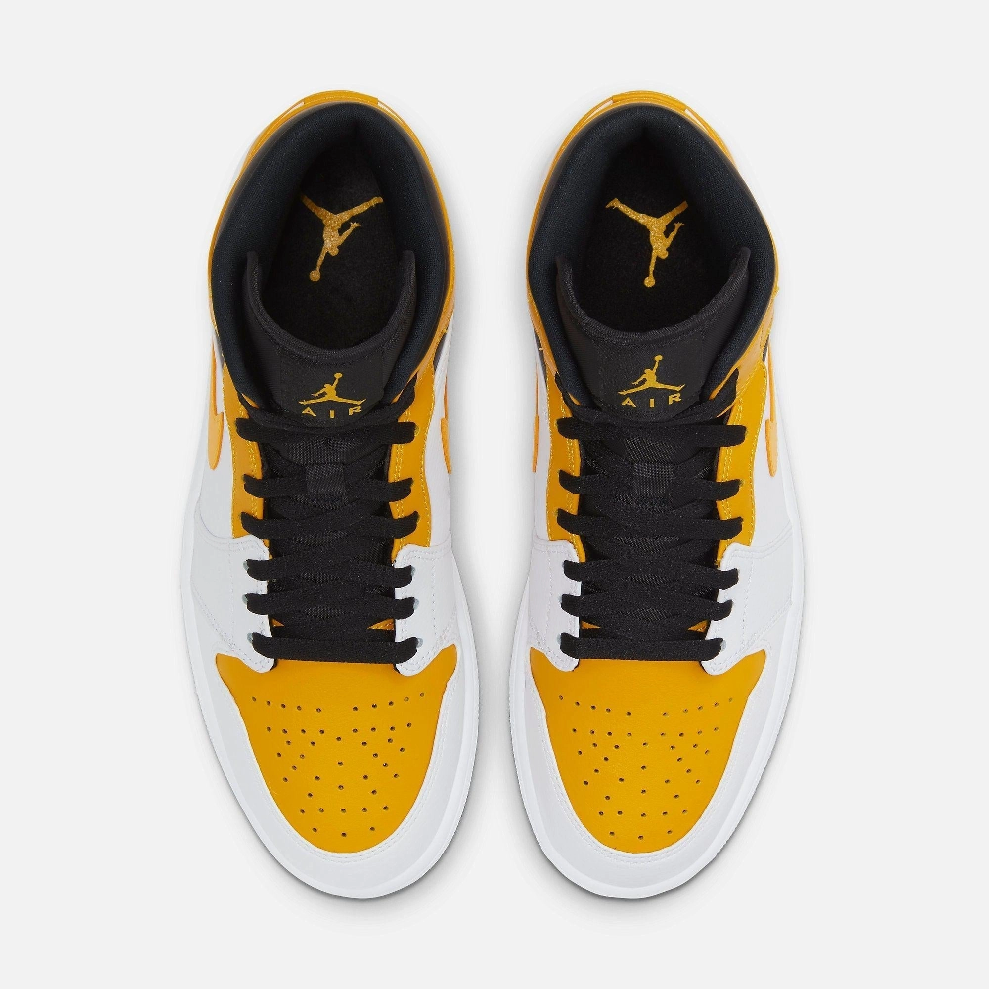 (Men's) Air Jordan 1 Mid 'University Gold' (2021) 554724-170 Air Jordan 1 Signature Look Sneakers