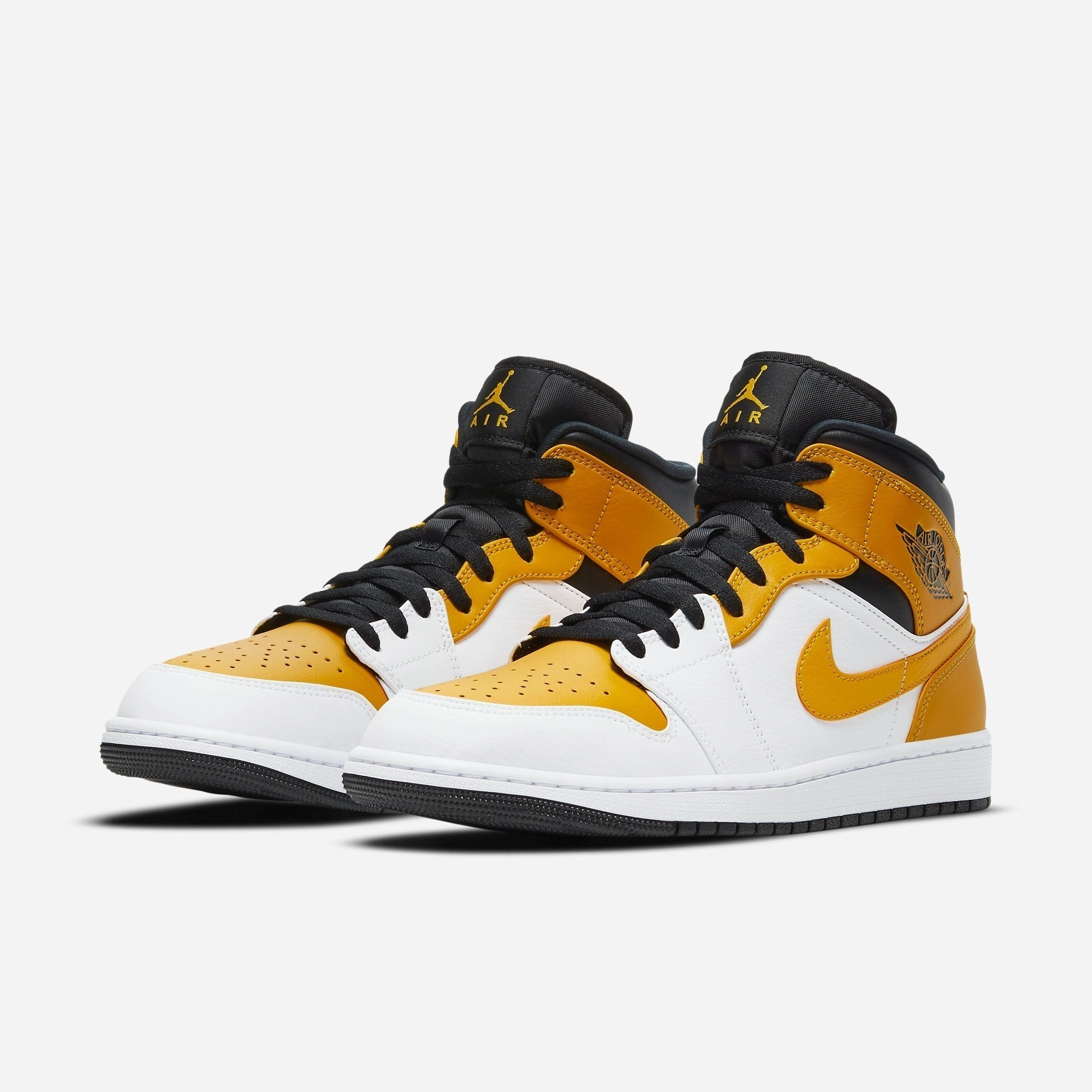 (Men's) Air Jordan 1 Mid 'University Gold' (2021) 554724-170 Air Jordan 1 Signature Look Sneakers