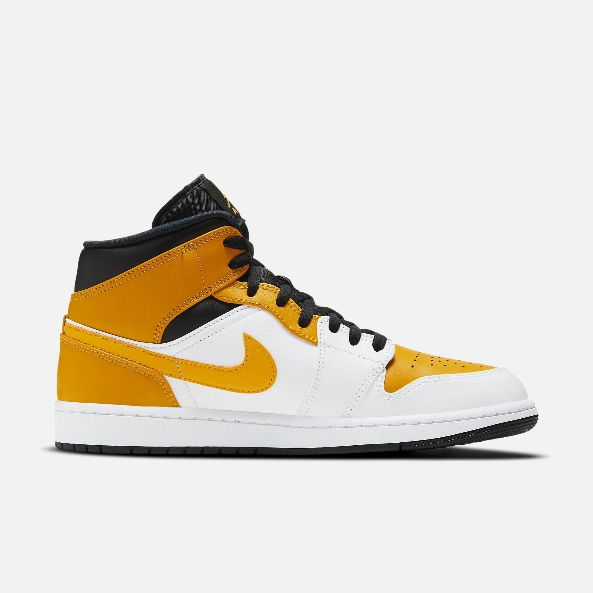 (Men's) Air Jordan 1 Mid 'University Gold' (2021) 554724-170 Air Jordan 1 Signature Look Sneakers