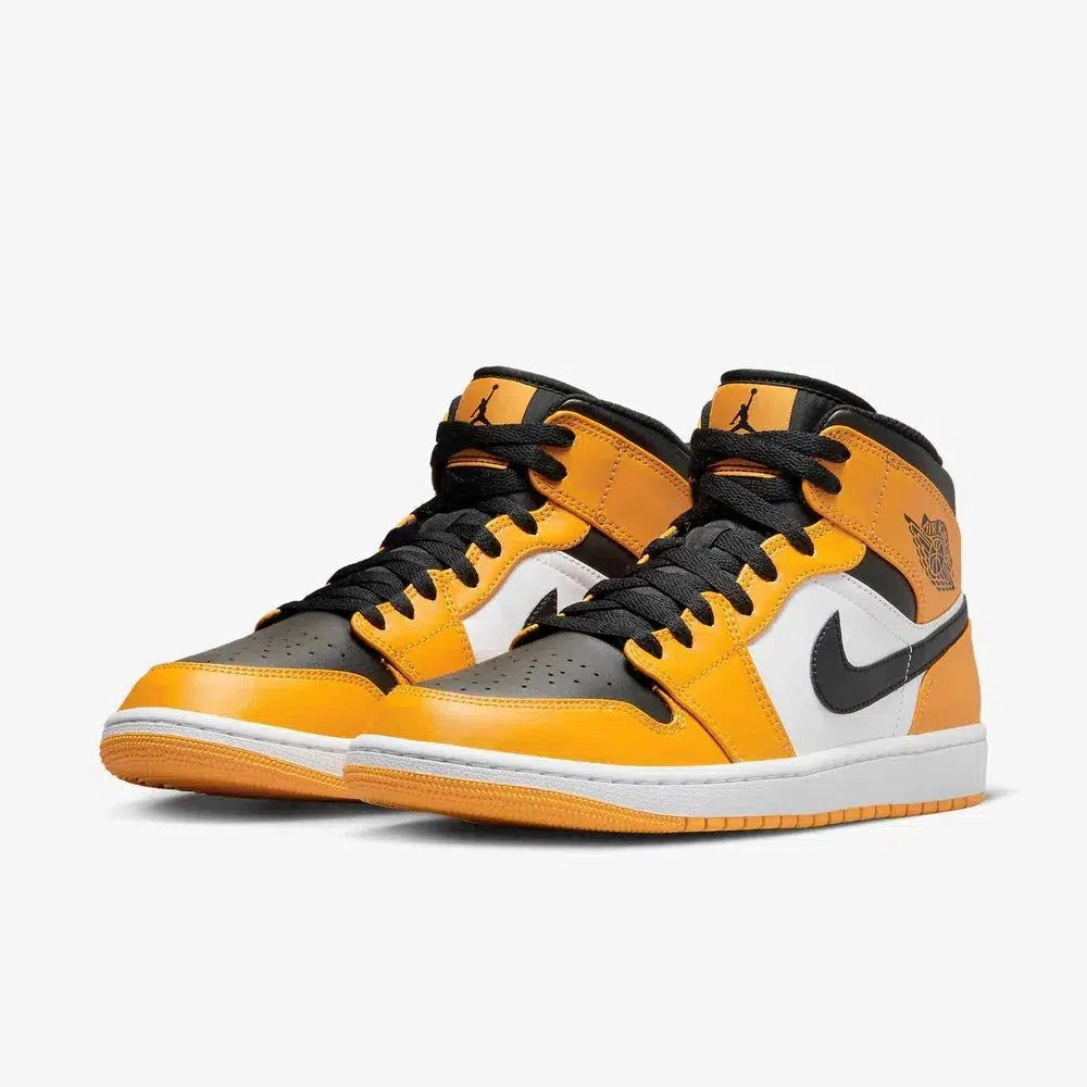 (Men's) Air Jordan 1 Mid 'Yellow Toe' (2022) 554724-701 Air Jordan 1 Timeless Heritage Shoes