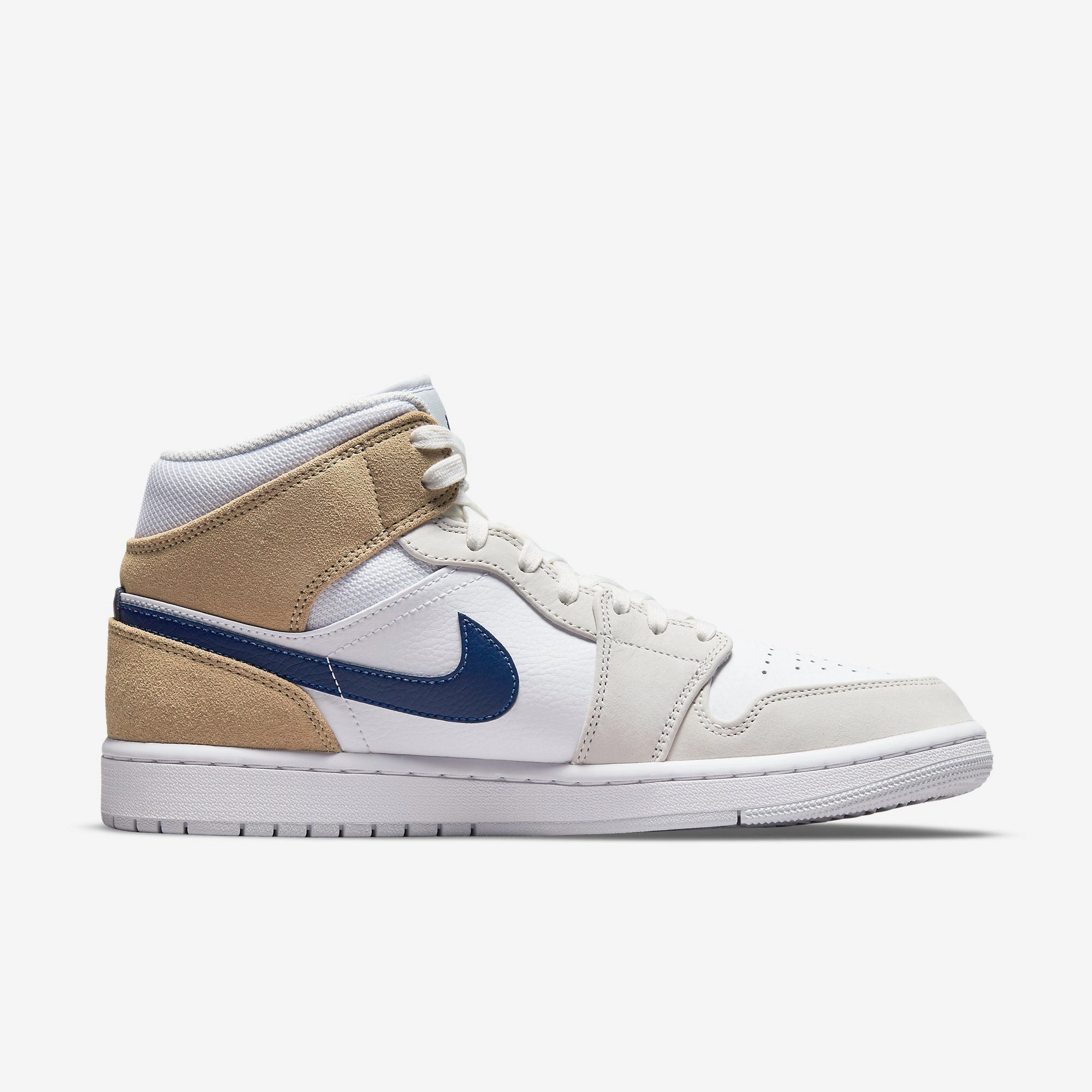 (Men's) Air Jordan 1 Mid MEM2 'Tan Suede' (2021) DO6726-100 Air Jordan 1 Timeless Heritage Shoes