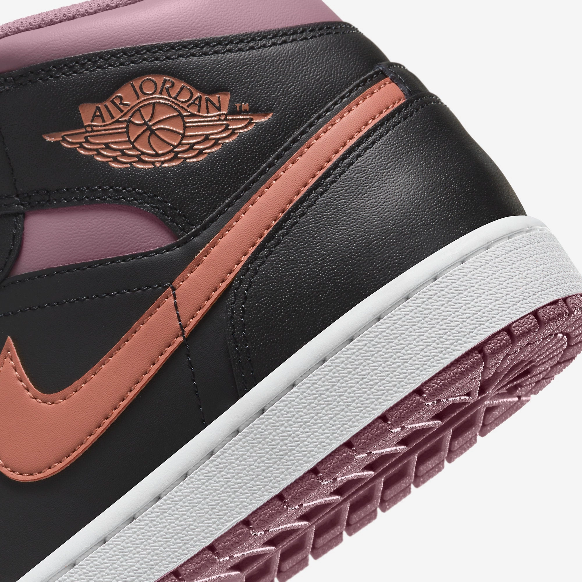 (Men's) Air Jordan 1 Mid SE 'Black / Sky J Mauve' (2023) FB9911-008 Air Jordan 1 Original Colorway Shoes