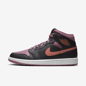 (Men's) Air Jordan 1 Mid SE 'Black / Sky J Mauve' (2023) FB9911-008 Authentic Air Jordan 1 in premium leather