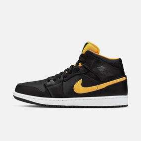 (Men's) Air Jordan 1 Mid SE 'Black / University Gold' (2019) CI9352-001 Iconic Air Jordan 1 shoes with bold accents