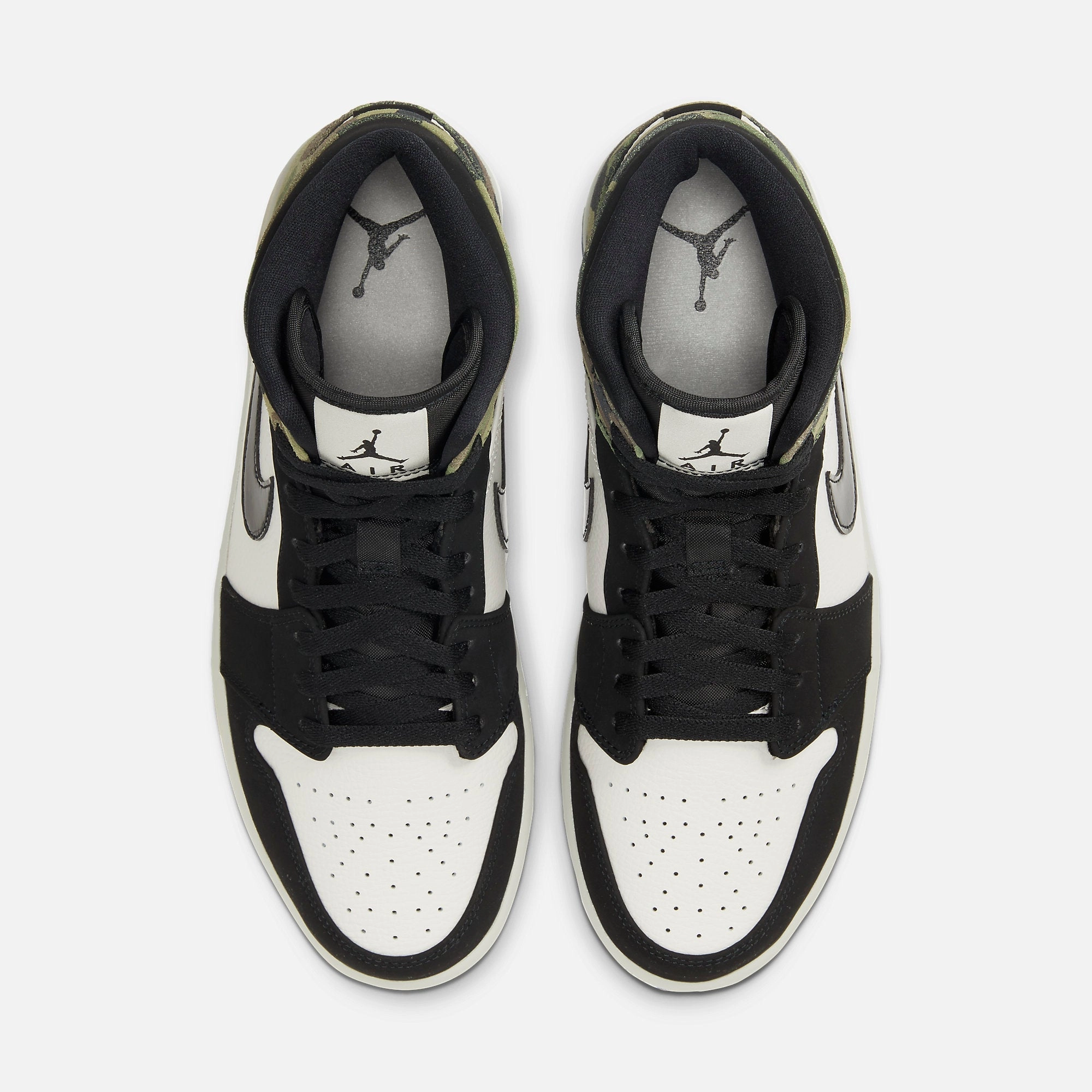 (Men's) Air Jordan 1 Mid SE 'Camo' (2020) CW5490-001 Air Jordan 1 Signature Look Sneakers
