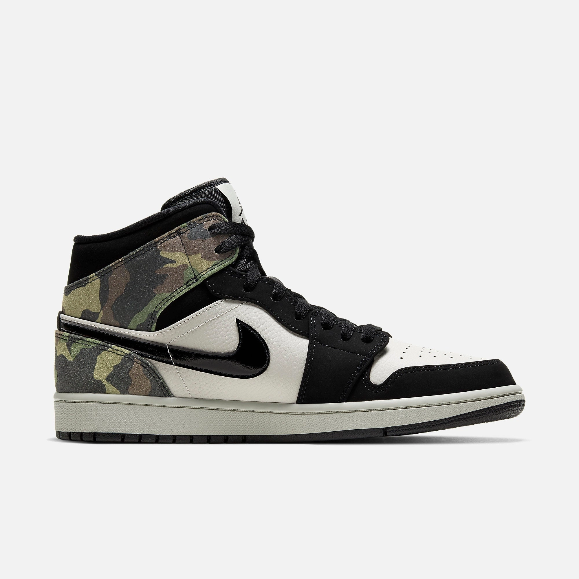 (Men's) Air Jordan 1 Mid SE 'Camo' (2020) CW5490-001 Air Jordan 1 Signature Look Sneakers