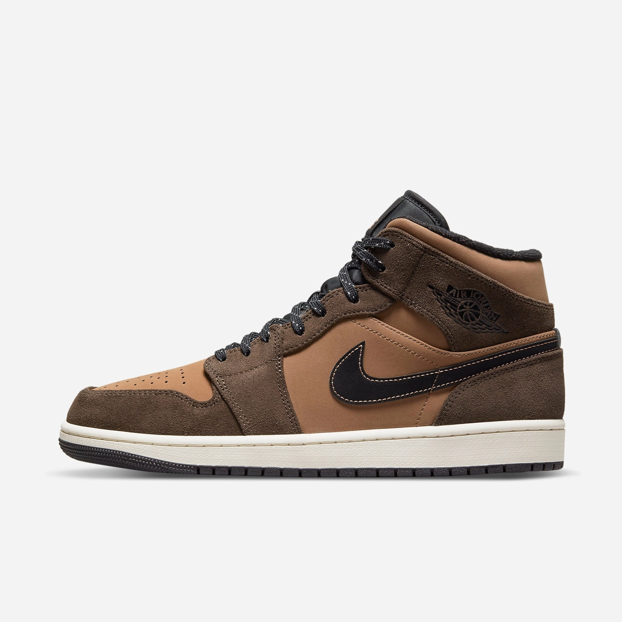 (Men's) Air Jordan 1 Mid SE 'Dark Chocolate' (2021) DC7294-200 Stylish Air Jordan 1 in classic design