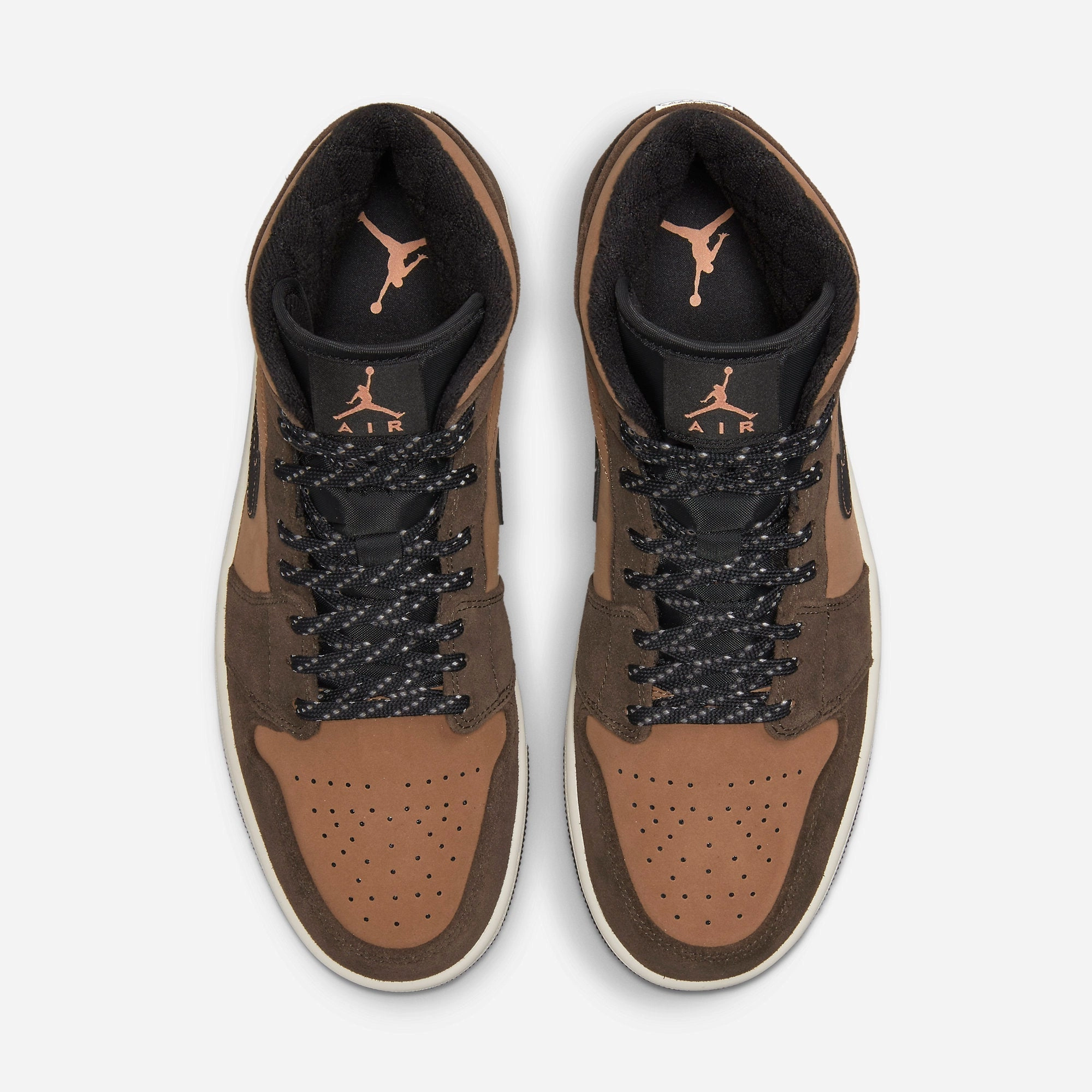 (Men's) Air Jordan 1 Mid SE 'Dark Chocolate' (2021) DC7294-200 Air Jordan 1 Signature Look Sneakers