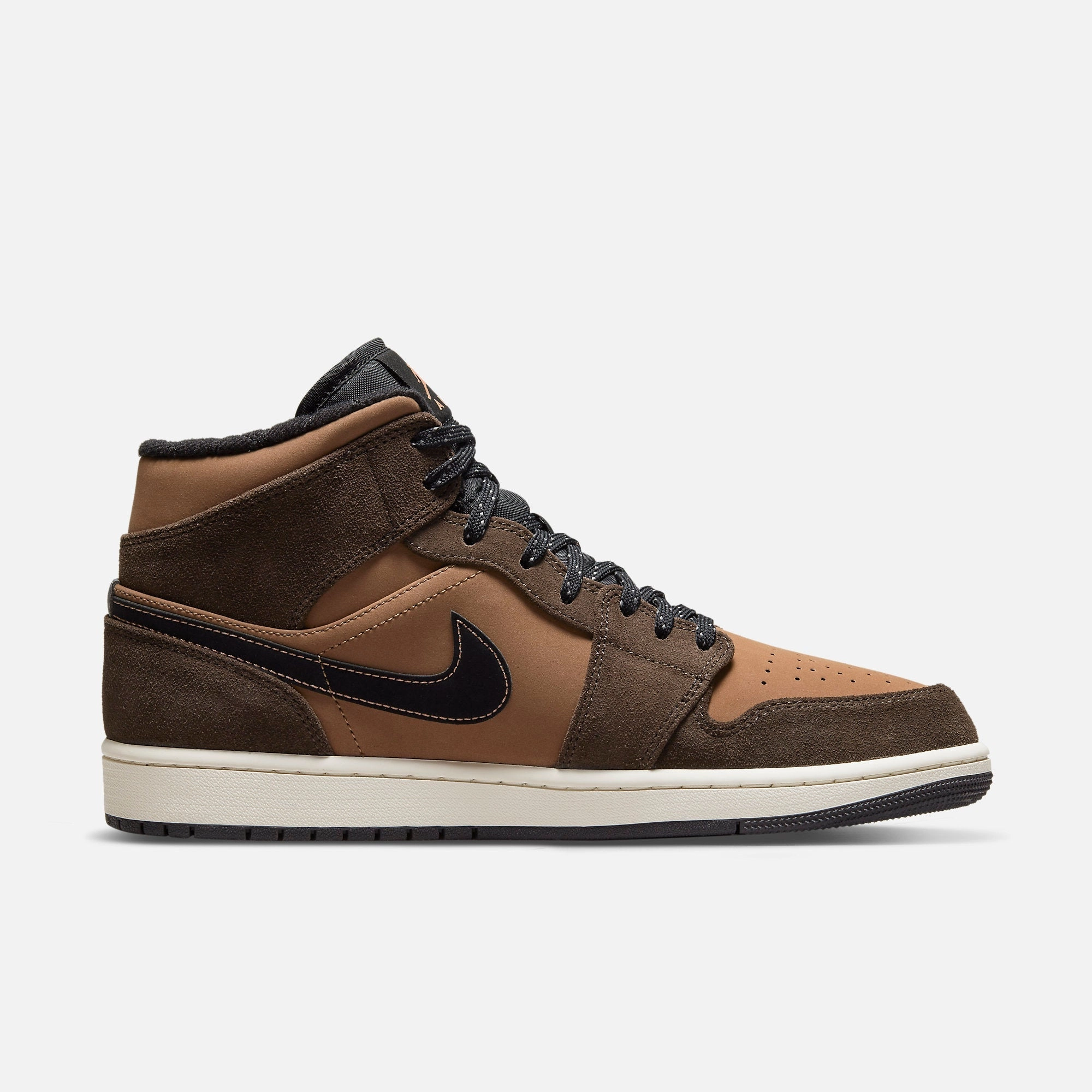 (Men's) Air Jordan 1 Mid SE 'Dark Chocolate' (2021) DC7294-200 Air Jordan 1 Signature Look Sneakers