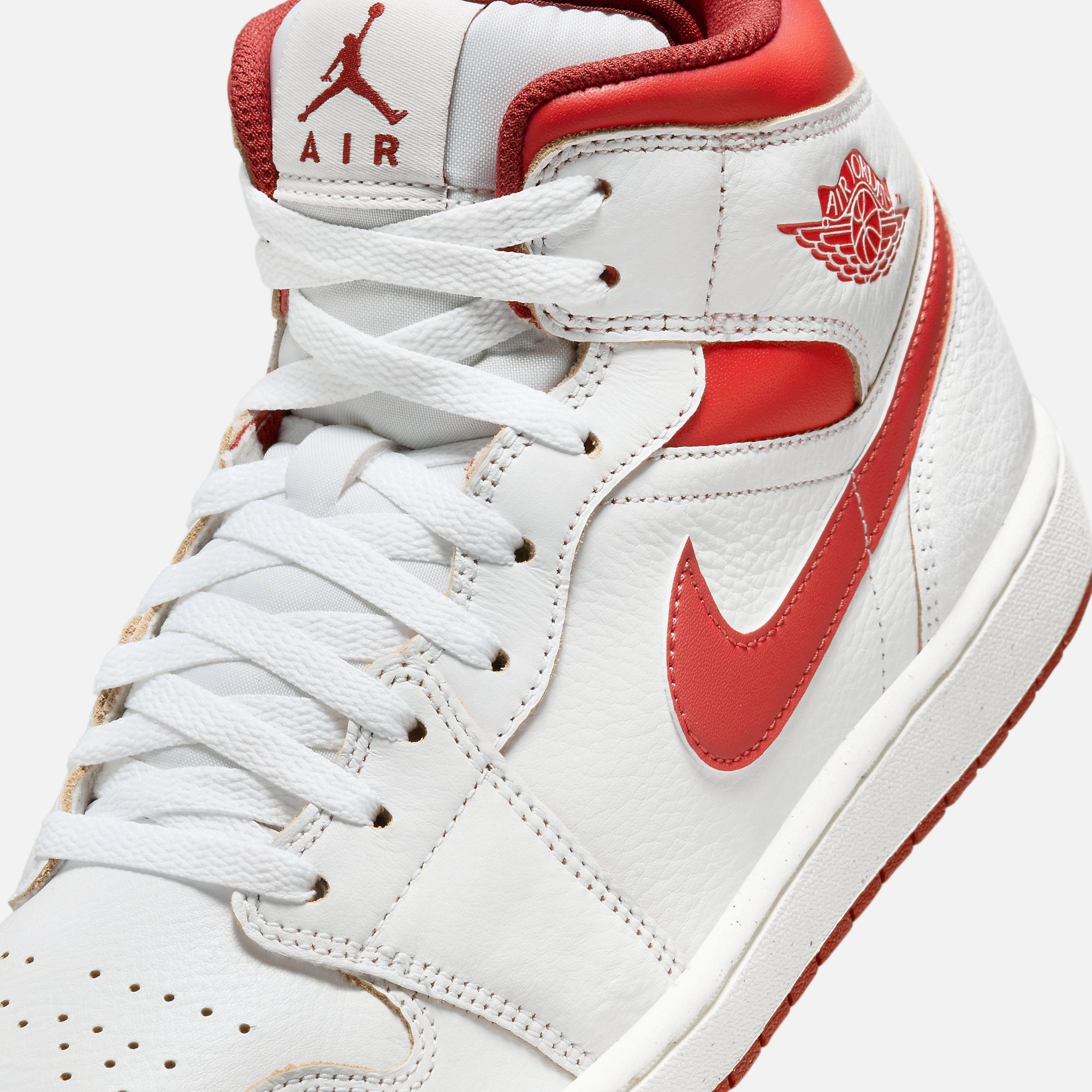 (Men's) Air Jordan 1 Mid SE 'Dune Red' (2024) FJ3458-160 Air Jordan 1 Original Colorway Shoes
