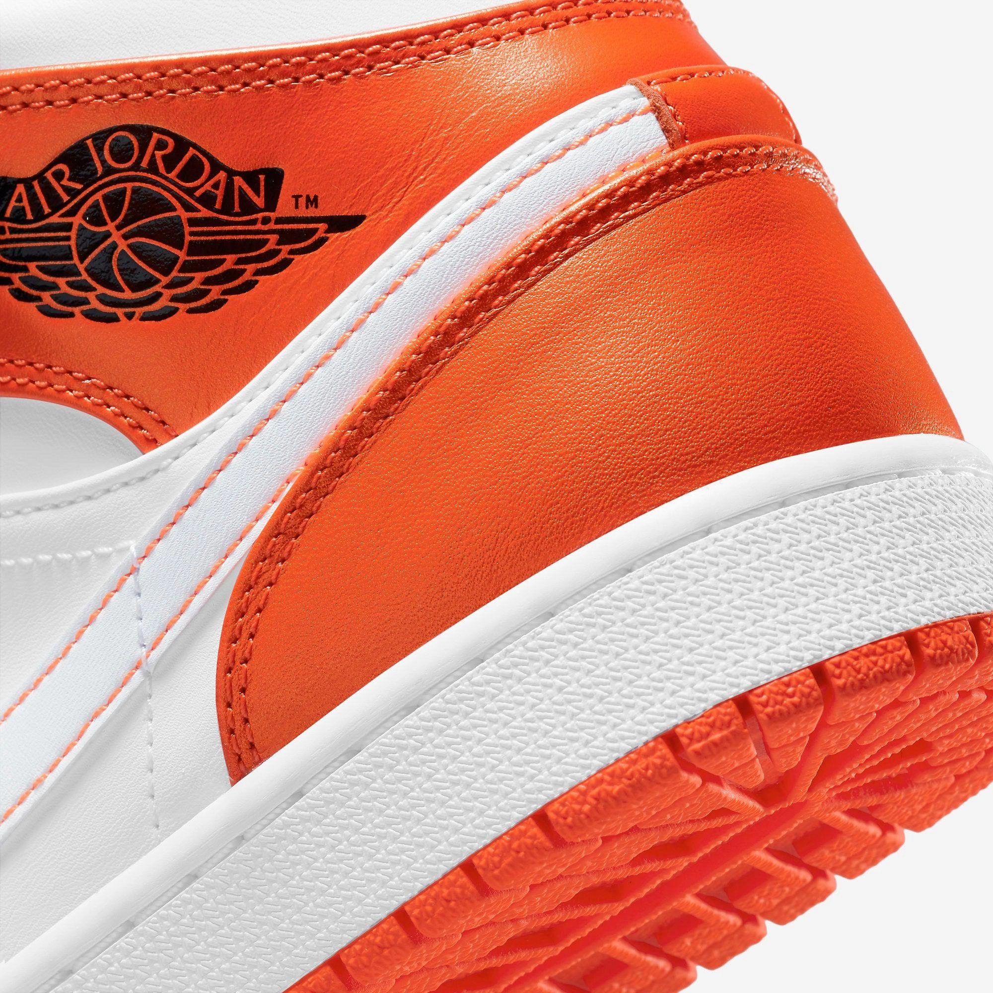 (Men's) Air Jordan 1 Mid SE 'Electro Orange' (2021) DM3531-800 Air Jordan 1 Signature Look Sneakers