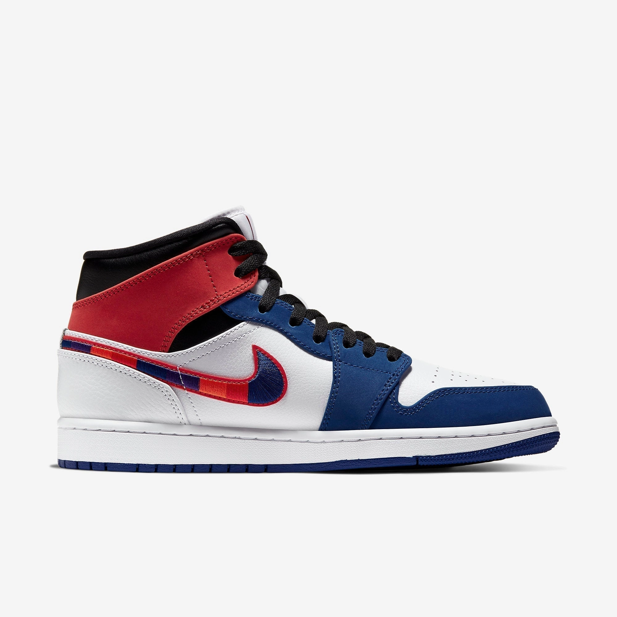 (Men's) Air Jordan 1 Mid SE 'Multi-Color Swoosh' (2020) 852542-146 Air Jordan 1 Retro Court Sneakers