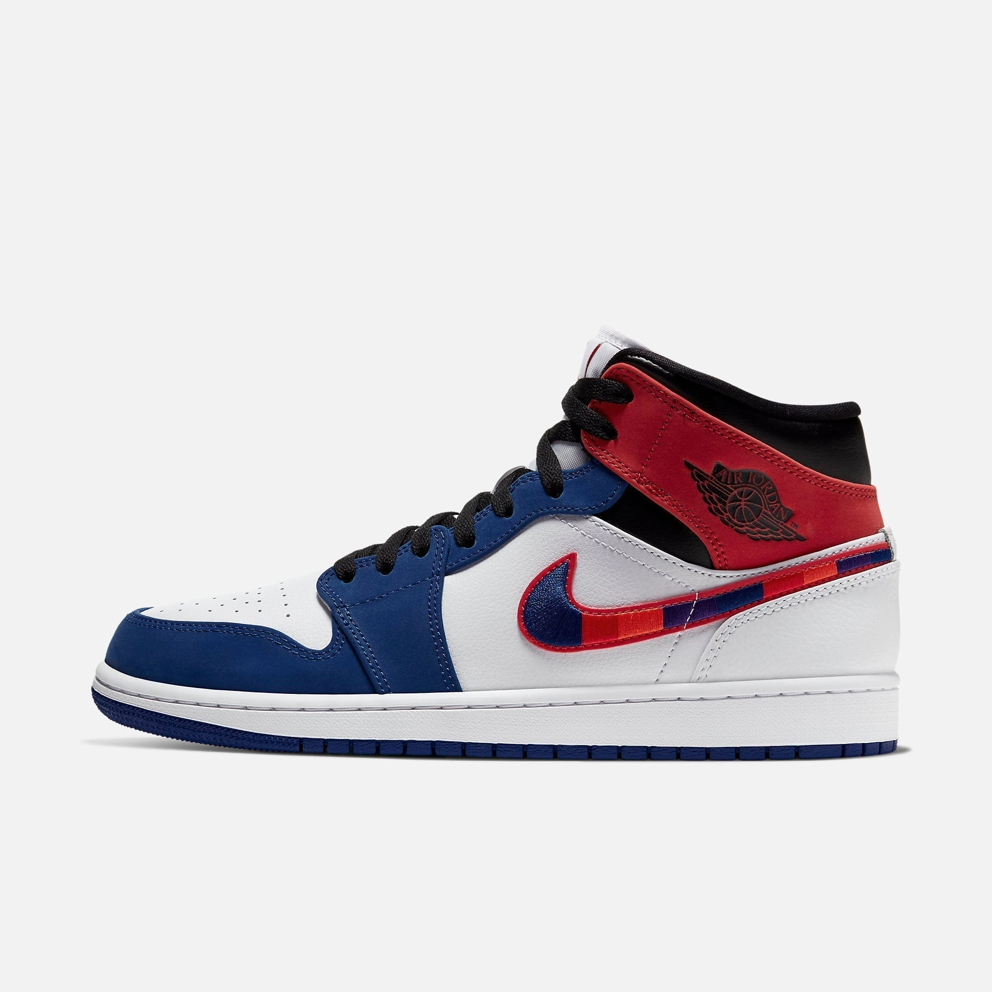 (Men's) Air Jordan 1 Mid SE 'Multi-Color Swoosh' (2020) 852542-146 Heritage Air Jordan 1 sneakers for men