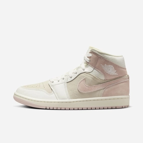 (Men's) Air Jordan 1 Mid SE 'Seersucker' (2024) FQ1926-161 Authentic Air Jordan 1 in premium leather