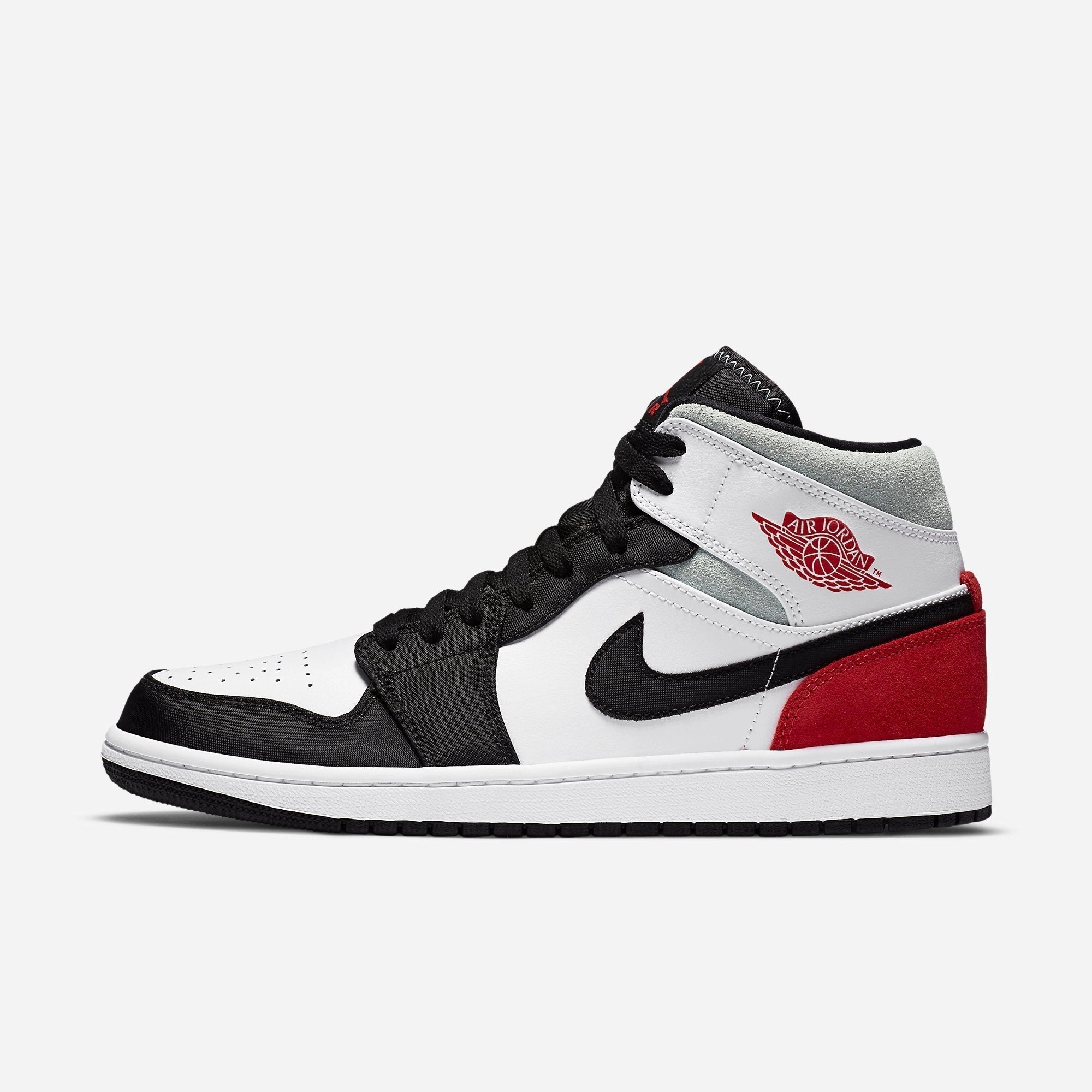 (Men's) Air Jordan 1 Mid SE 'Union Black Toe' (2020) 852542-100 Authentic Air Jordan 1 in premium leather