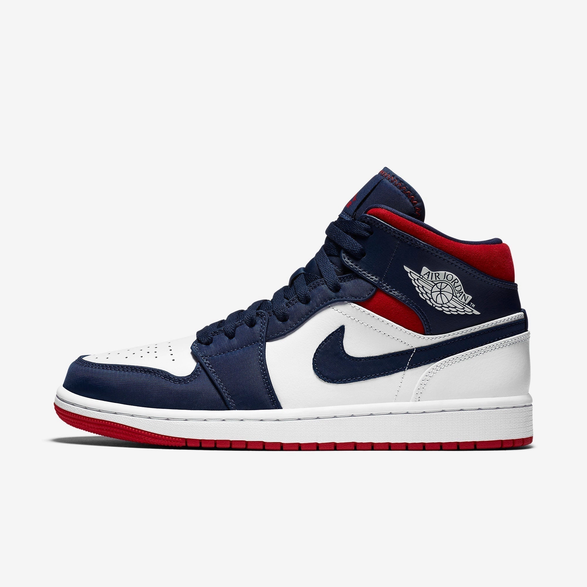 (Men's) Air Jordan 1 Mid SE 'USA' (2020) 852542-104 Heritage Air Jordan 1 sneakers for men