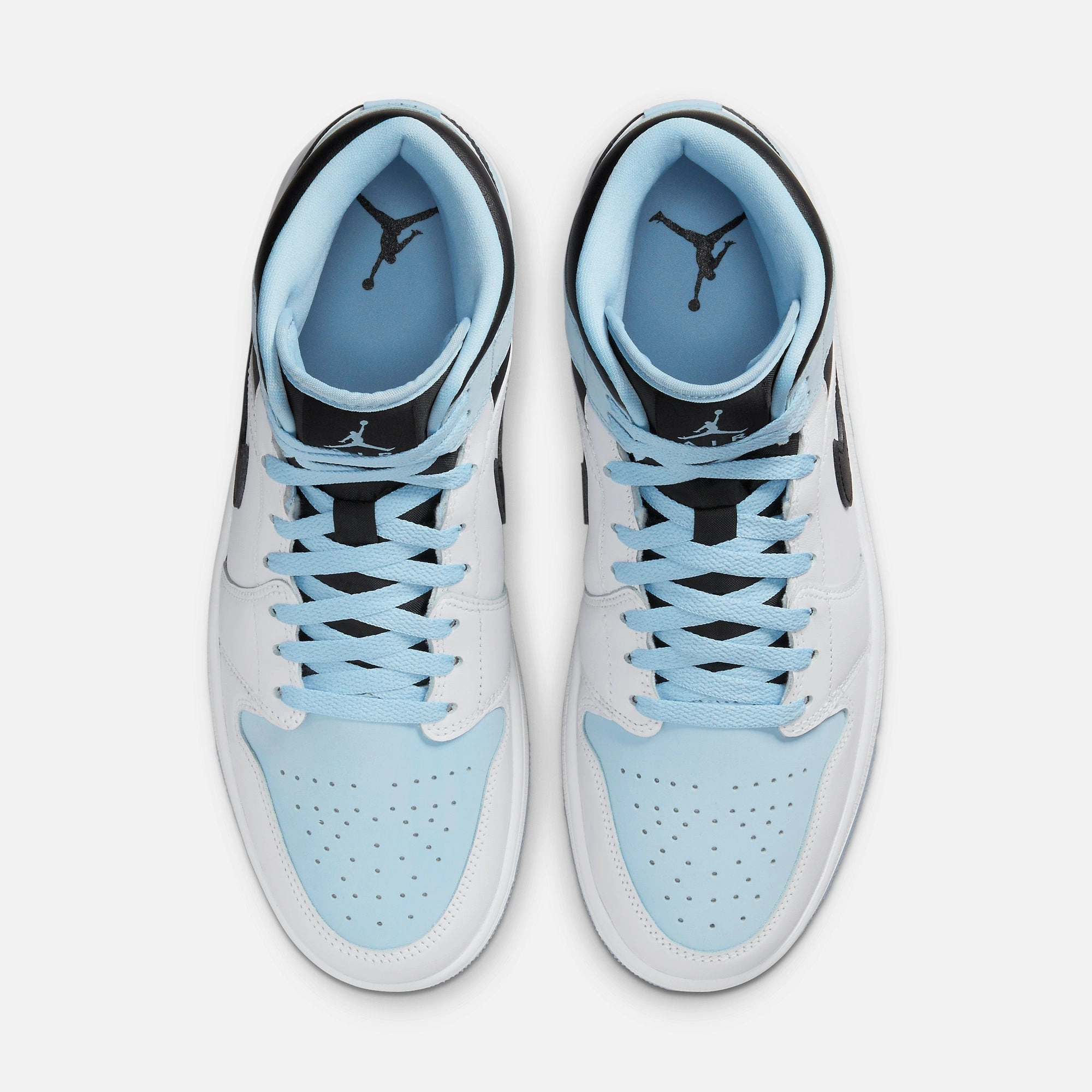 (Men's) Air Jordan 1 Mid SE 'White / Ice Blue' (2023) DV1308-104 Air Jordan 1 Timeless Heritage Shoes