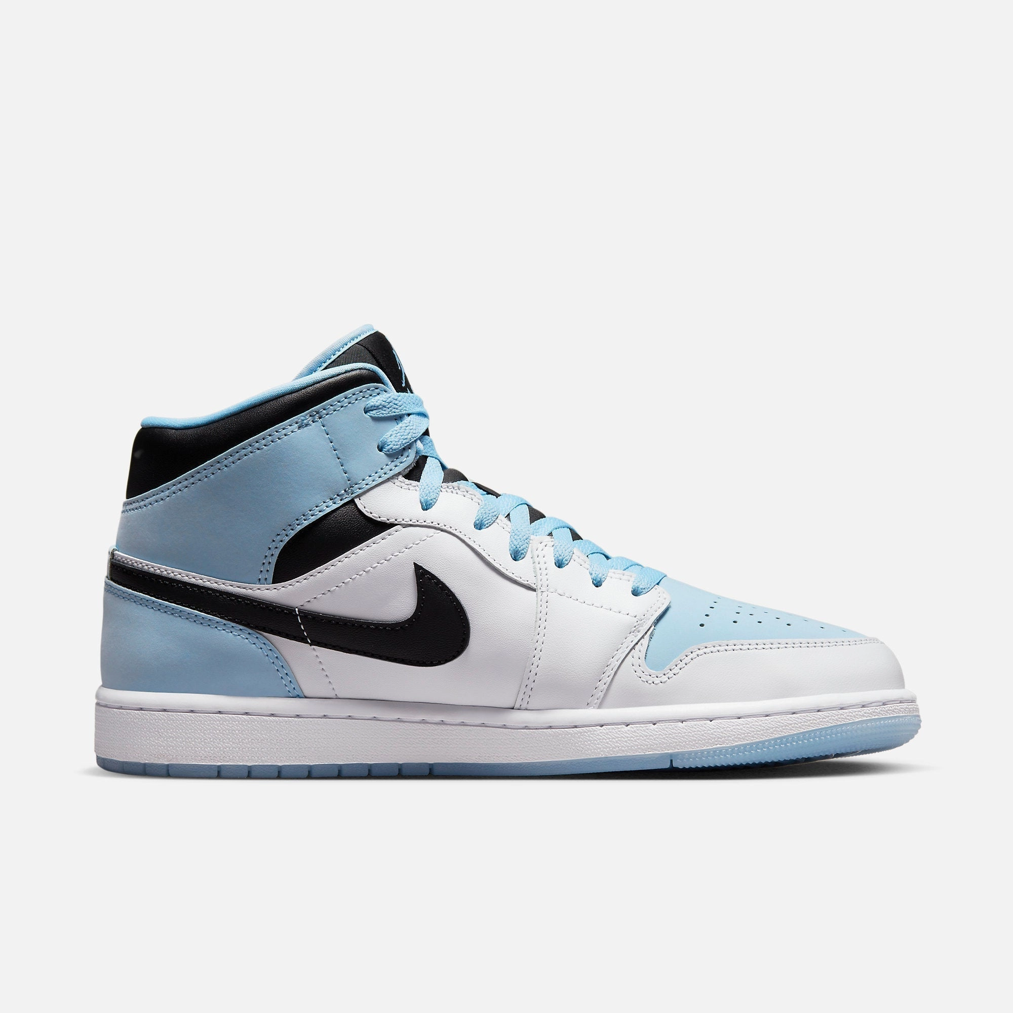 (Men's) Air Jordan 1 Mid SE 'White / Ice Blue' (2023) DV1308-104 Air Jordan 1 Timeless Heritage Shoes