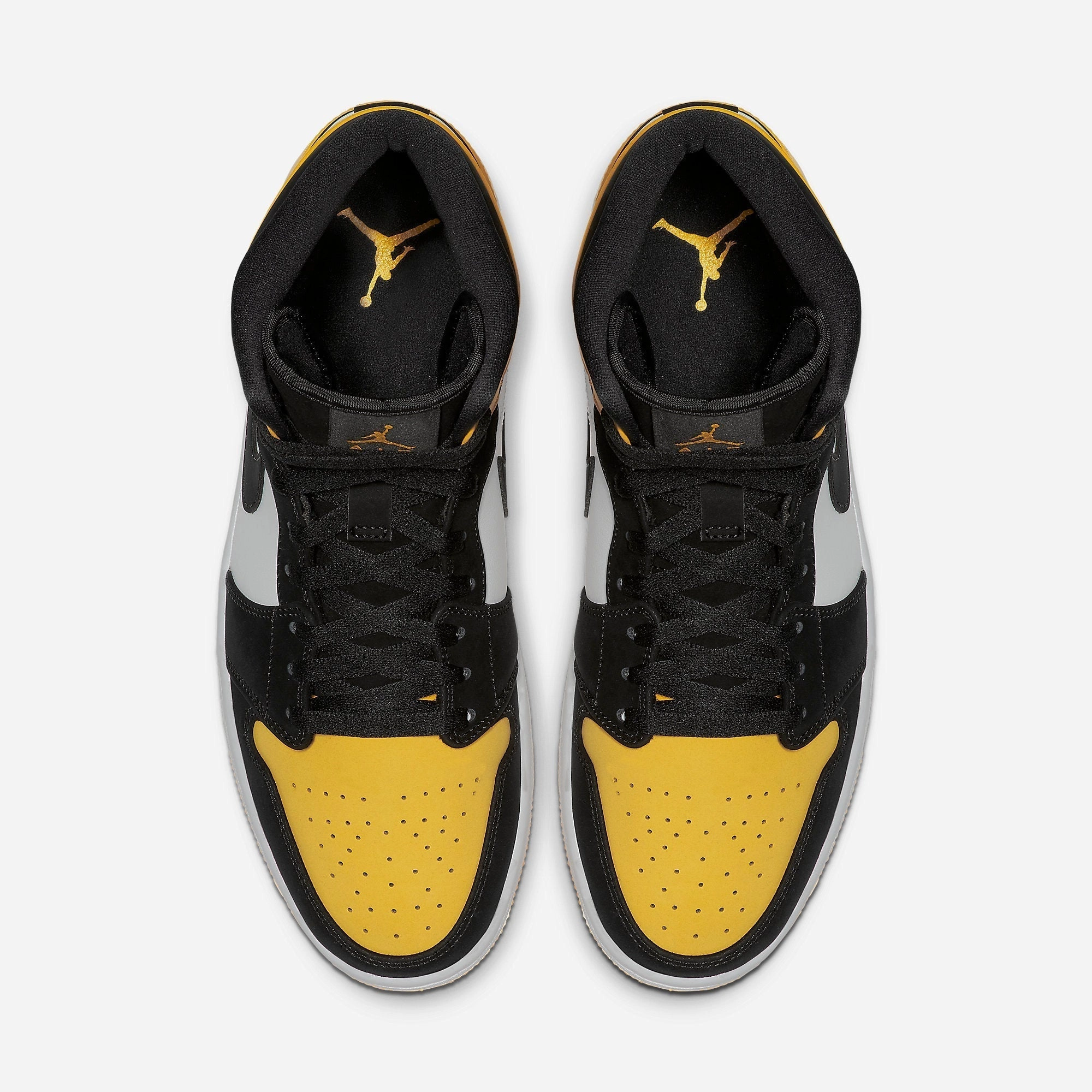 (Men's) Air Jordan 1 Mid SE 'Yellow Toe' (2019) 852542-071 Air Jordan 1 Retro Court Sneakers