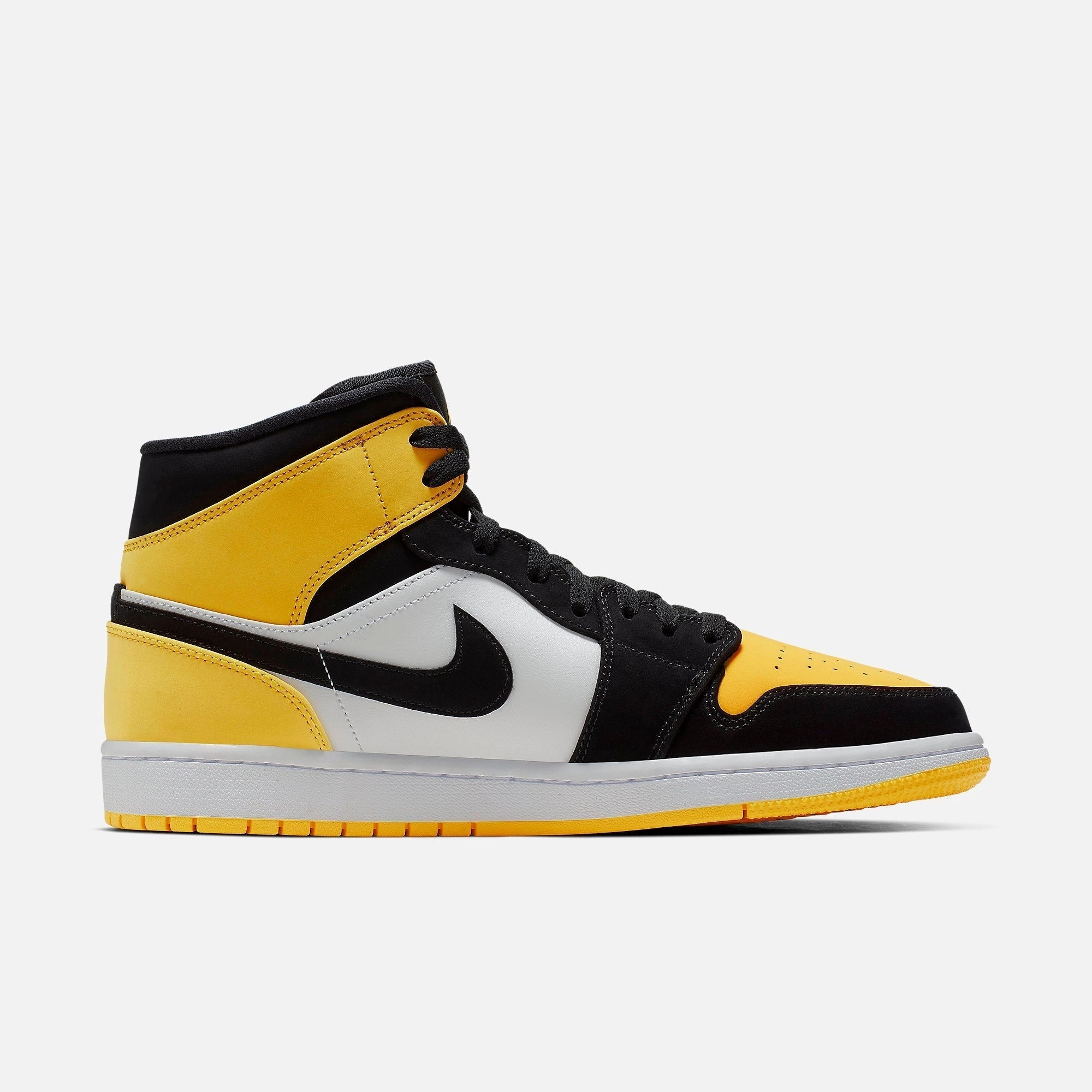 (Men's) Air Jordan 1 Mid SE 'Yellow Toe' (2019) 852542-071 Air Jordan 1 Retro Court Sneakers