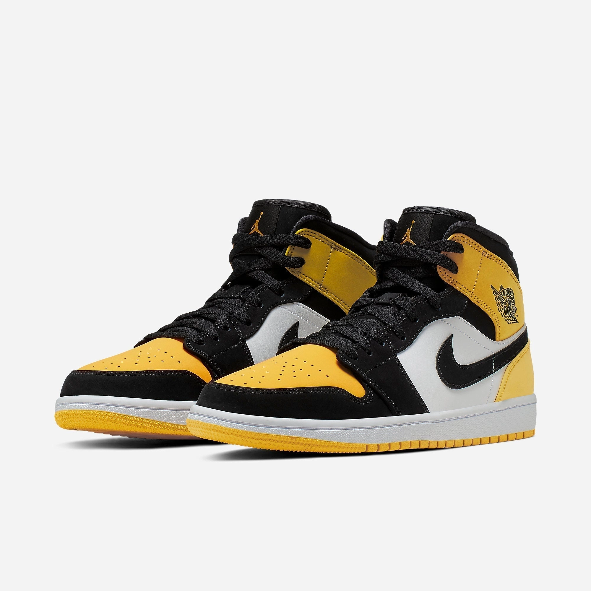 (Men's) Air Jordan 1 Mid SE 'Yellow Toe' (2019) 852542-071 Air Jordan 1 Retro Court Sneakers