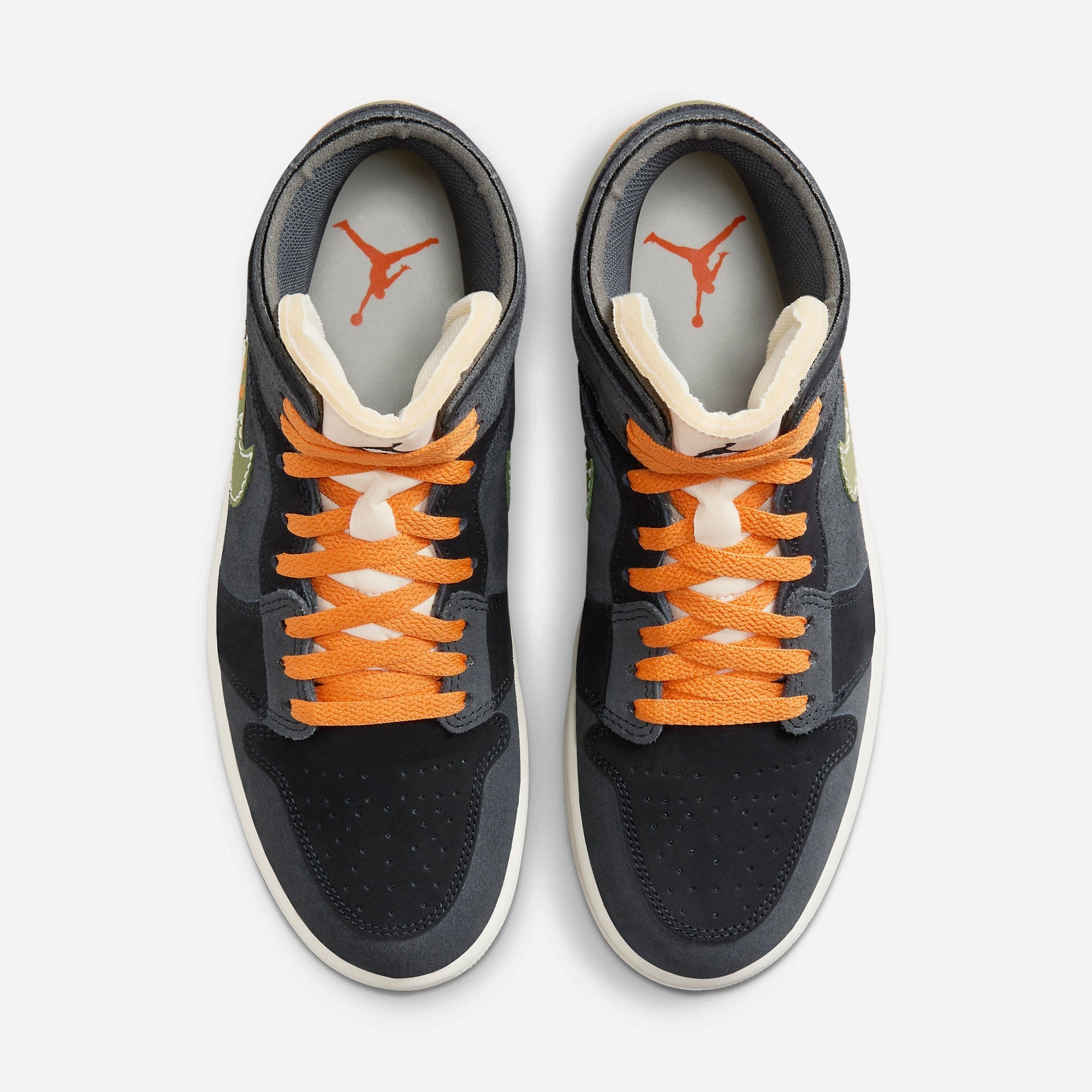 (Men's) Air Jordan 1 Mid SE Craft 'Anthracite / Light Olive' (2023) FD6817-003 Air Jordan 1 Original Colorway Shoes