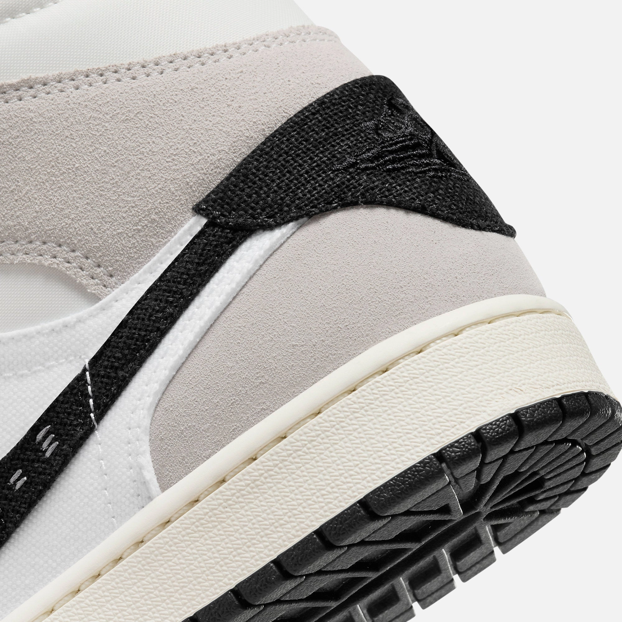 (Men's) Air Jordan 1 Mid SE Craft 'Cement Grey / Black' (2023) DZ4136-002 Air Jordan 1 Original Colorway Shoes