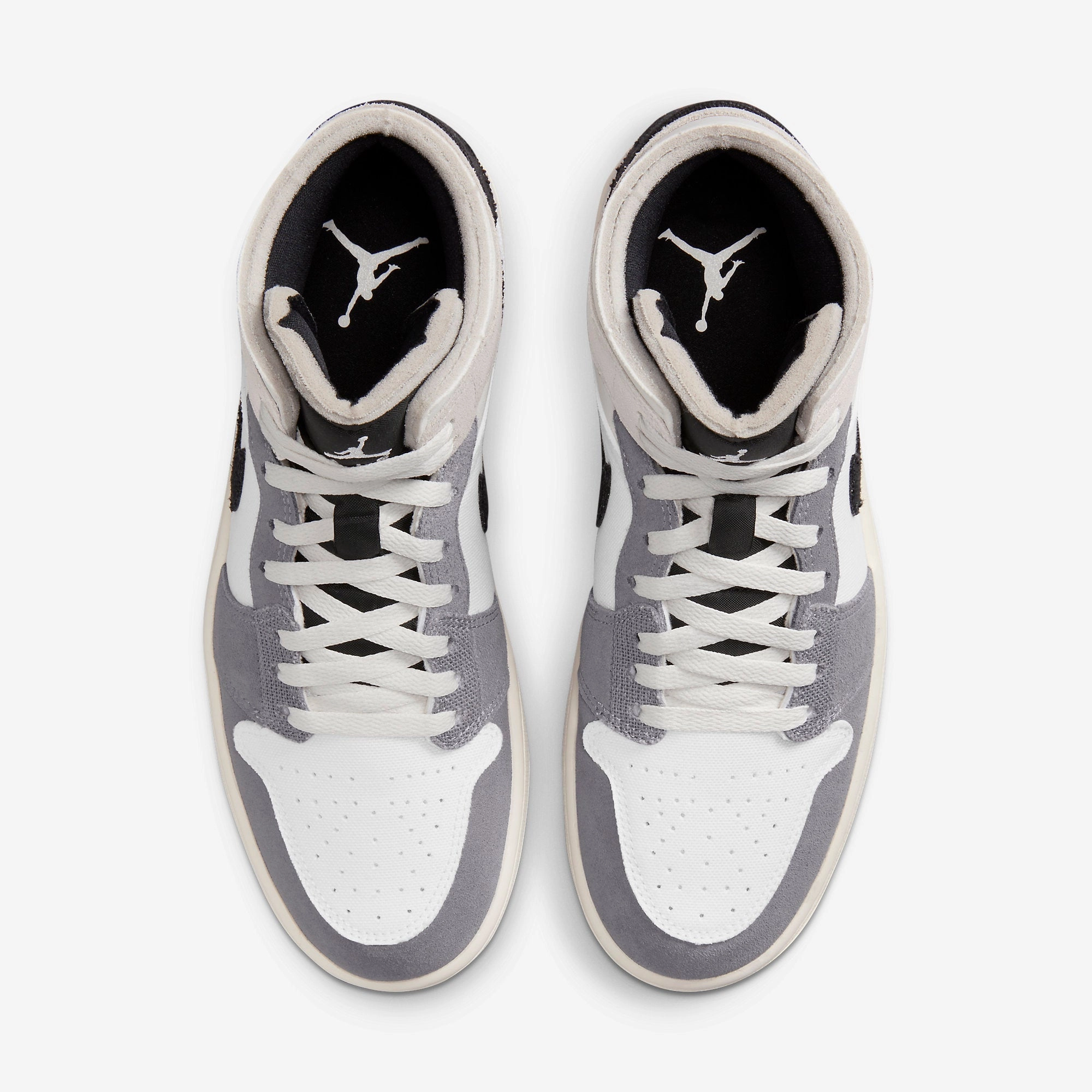 (Men's) Air Jordan 1 Mid SE Craft 'Cement Grey / Black' (2023) DZ4136-002 Air Jordan 1 Original Colorway Shoes
