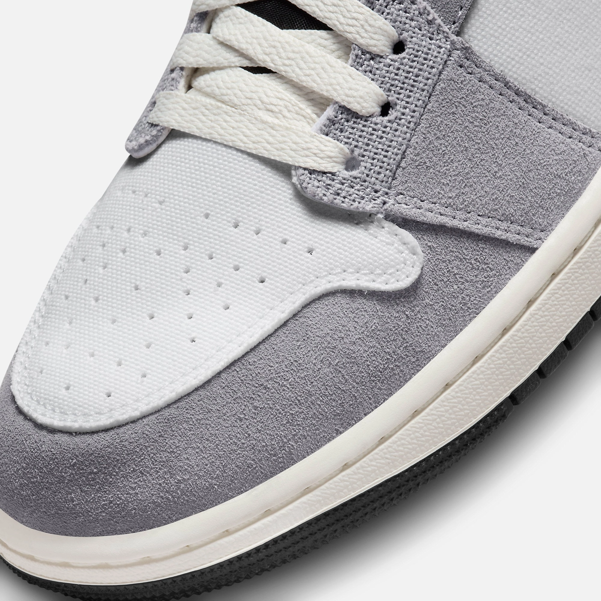 (Men's) Air Jordan 1 Mid SE Craft 'Cement Grey / Black' (2023) DZ4136-002 Air Jordan 1 Original Colorway Shoes