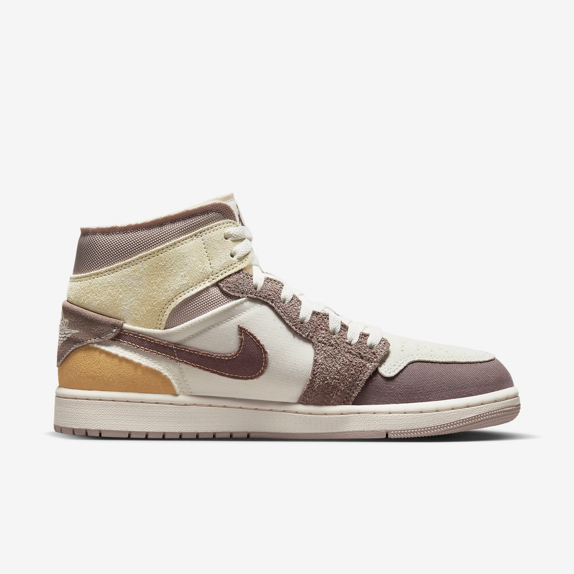 (Men's) Air Jordan 1 Mid SE Craft 'Inside Out Taupe Haze' (2023) DM9652-102 Air Jordan 1 Timeless Heritage Shoes