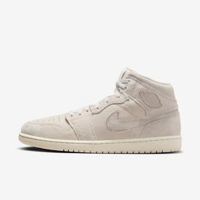 (Men's) Air Jordan 1 Mid SE Craft 'Pale Ivory' (2024) FQ3224-100 Authentic Air Jordan 1 in premium leather