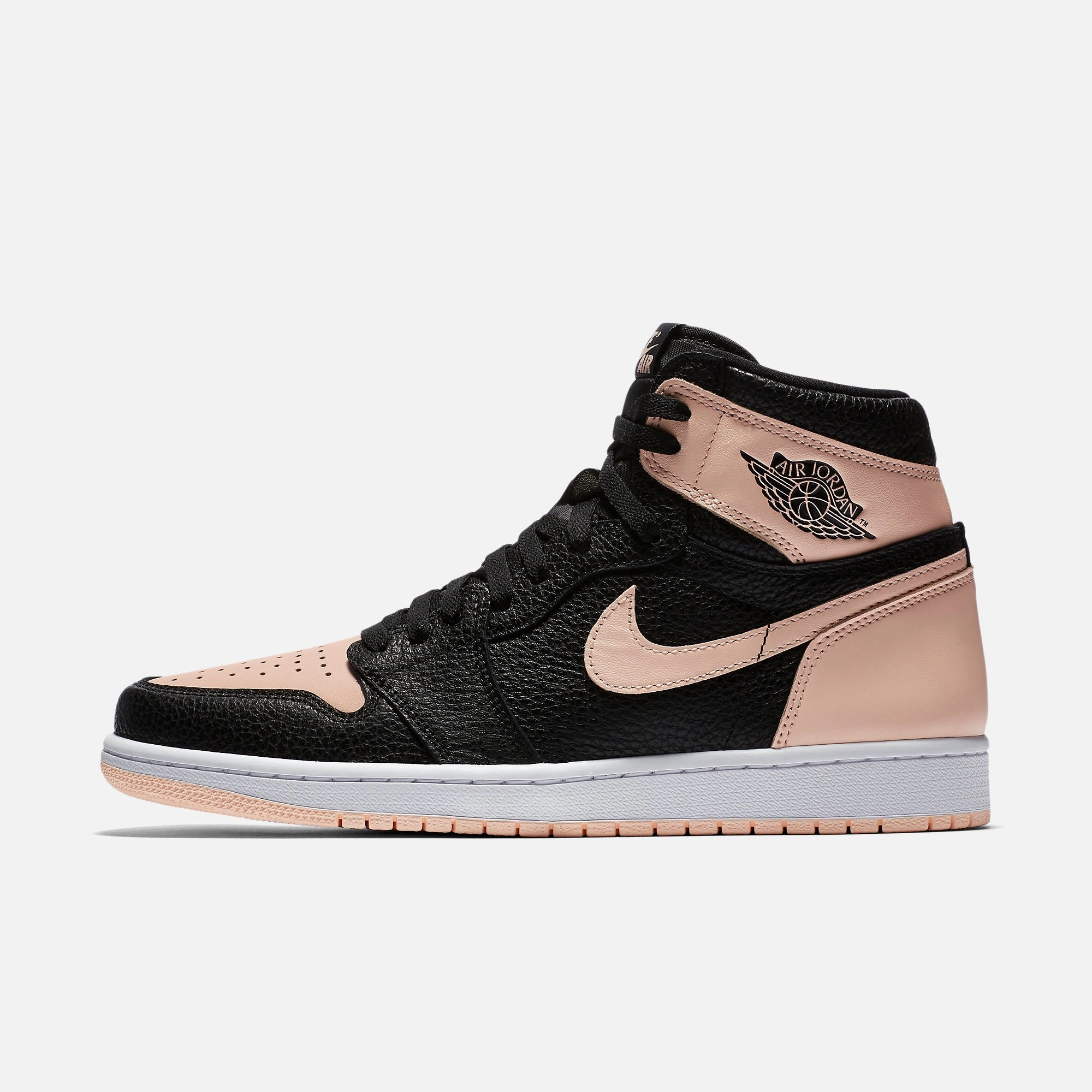 (Men's) Air Jordan 1 Retro High OG 'Crimson Tint' (2019) 555088-081 Authentic Air Jordan 1 in premium leather