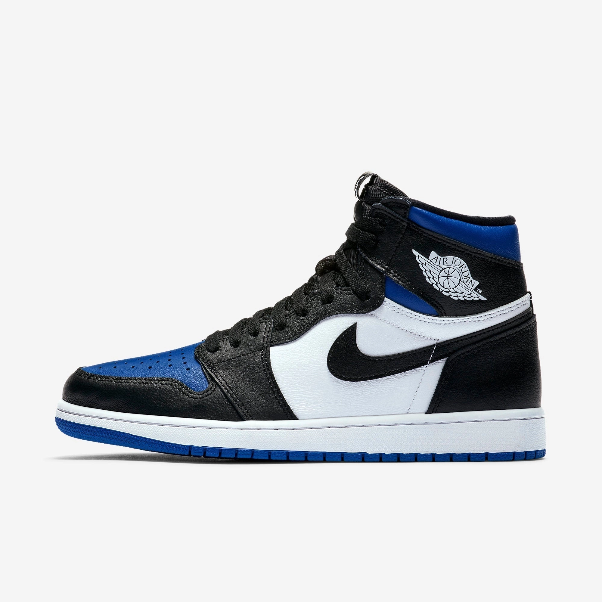 (Men's) Air Jordan 1 Retro High OG 'Royal Toe' (2020) 555088-041 Authentic Air Jordan 1 in premium leather