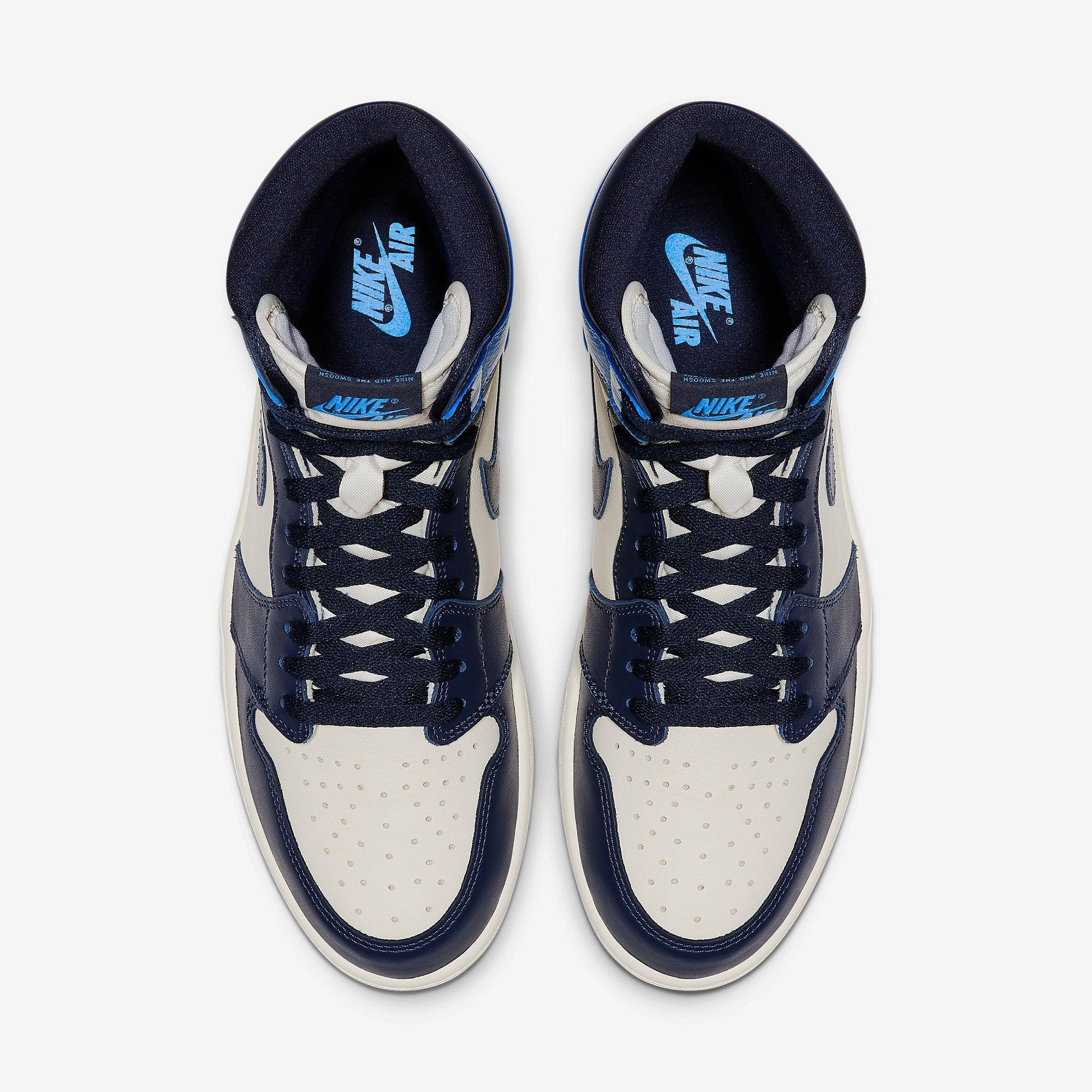 (Men's) Air Jordan 1 Retro High OG 'UNC Obsidian' (2019) 555088-140 Air Jordan 1 Retro Court Sneakers