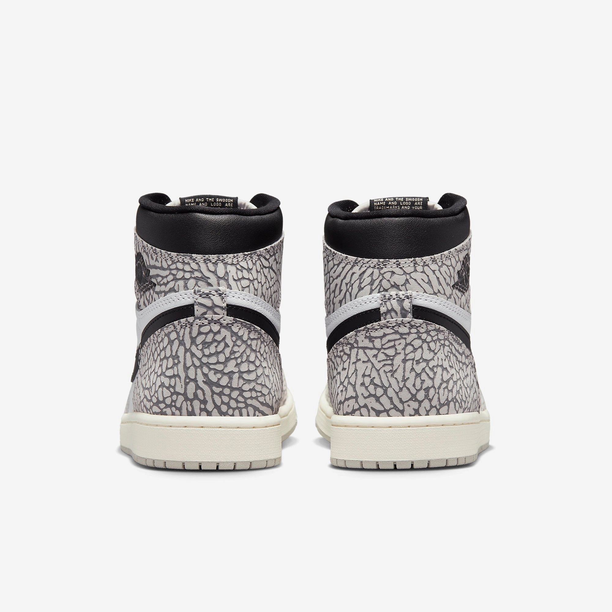 (Men's) Air Jordan 1 Retro High OG 'White Cement / Elephant Print' (2023) DZ5485-052 Air Jordan 1 Timeless Heritage Shoes
