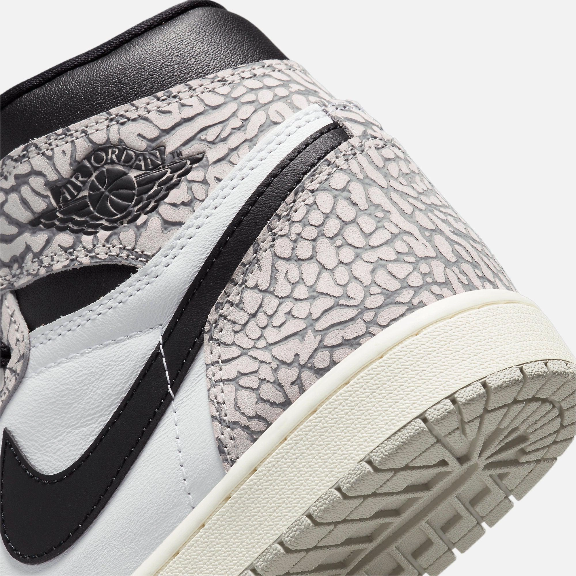 (Men's) Air Jordan 1 Retro High OG 'White Cement / Elephant Print' (2023) DZ5485-052 Air Jordan 1 Timeless Heritage Shoes