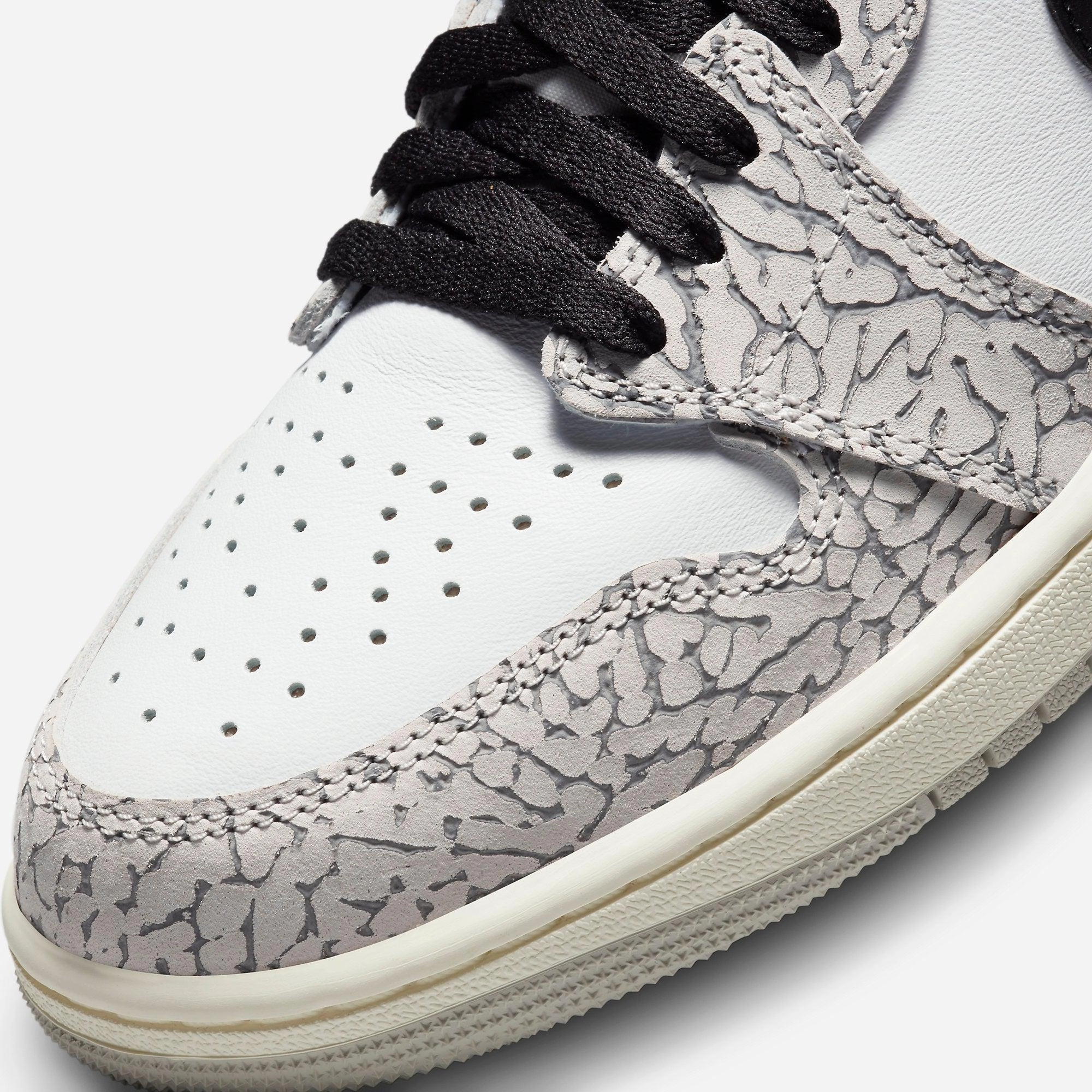 (Men's) Air Jordan 1 Retro High OG 'White Cement / Elephant Print' (2023) DZ5485-052 Air Jordan 1 Timeless Heritage Shoes