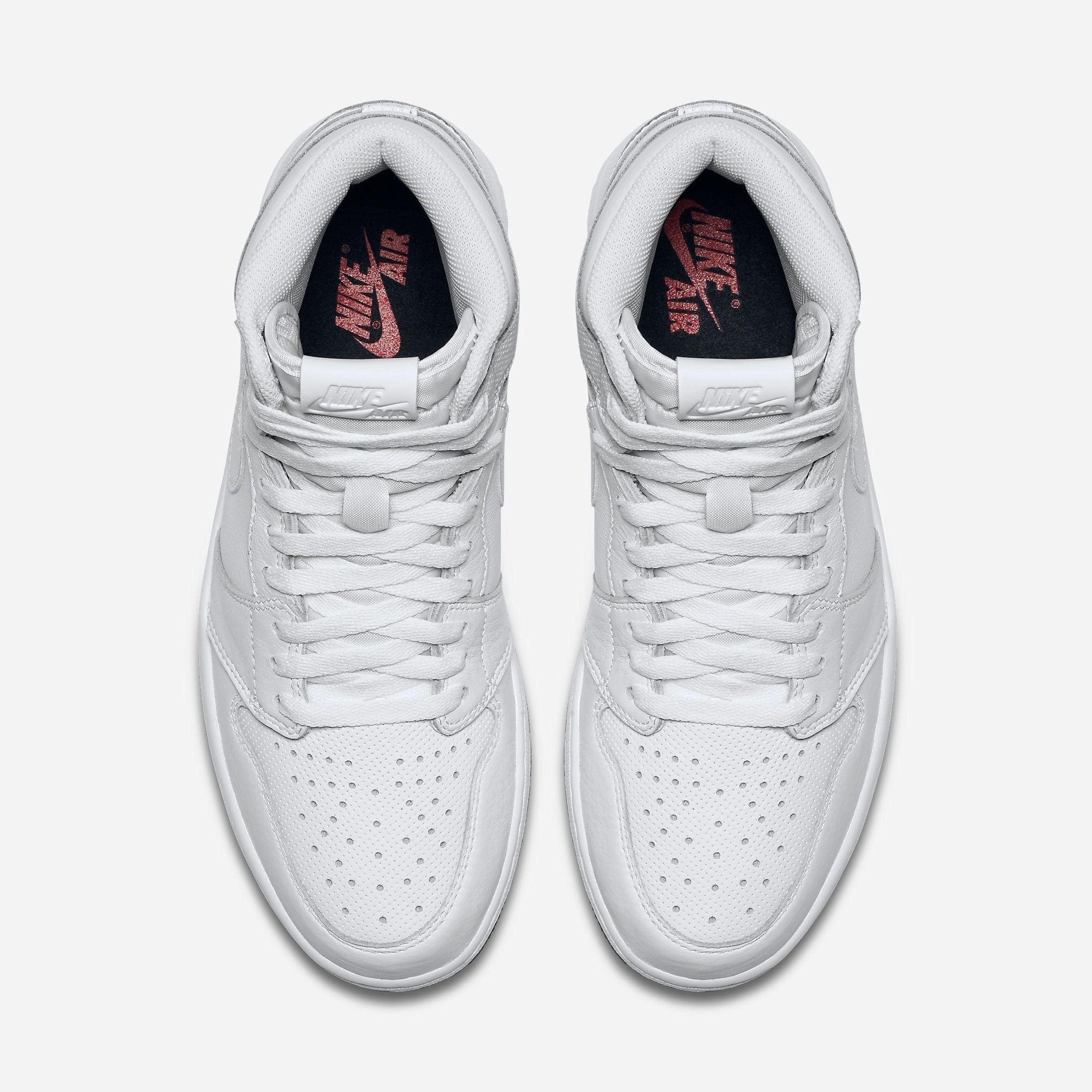 (Men's) Air Jordan 1 Retro High OG 'White Perforated' (2017) 555088-100 Air Jordan 1 Signature Look Sneakers