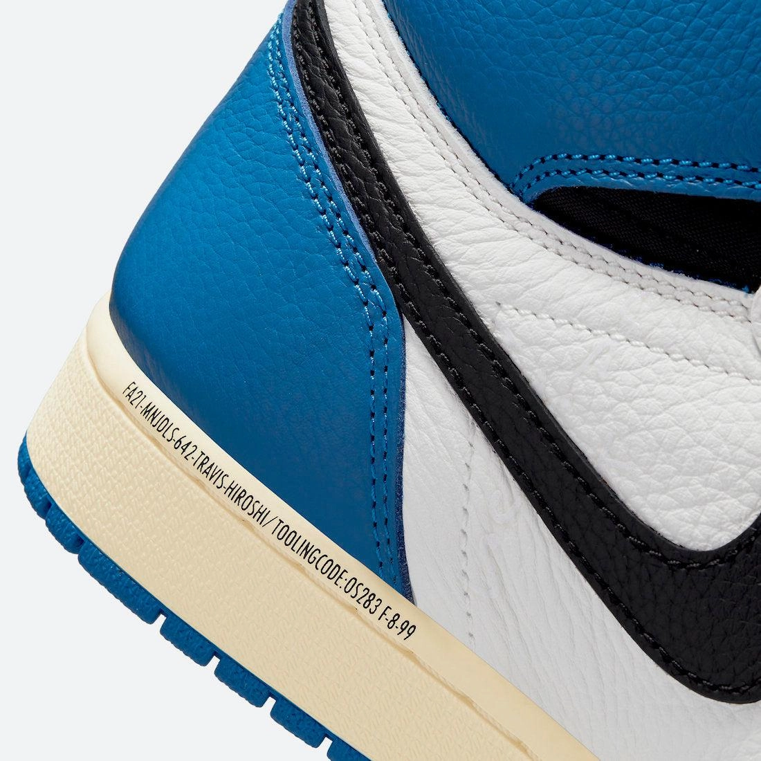 (Men's) Air Jordan 1 Retro High OG SP x Travis Scott x Fragment Design 'Military Blue' (2021) DH3227-105 Air Jordan 1 Signature Look Sneakers