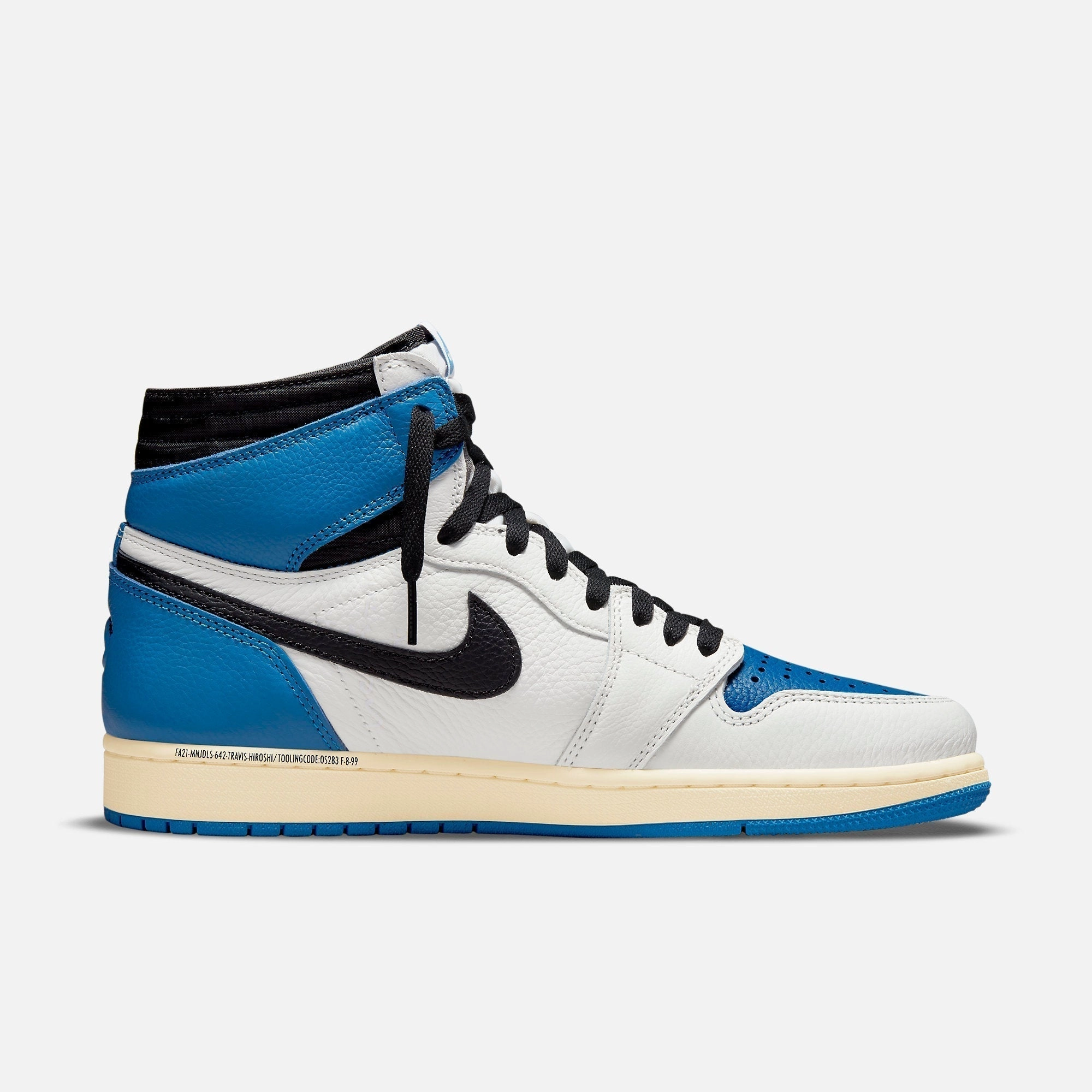 (Men's) Air Jordan 1 Retro High OG SP x Travis Scott x Fragment Design 'Military Blue' (2021) DH3227-105 Air Jordan 1 Signature Look Sneakers