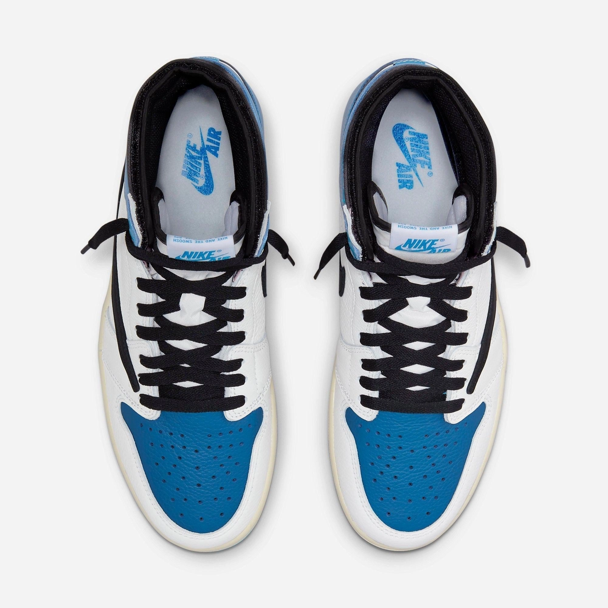 (Men's) Air Jordan 1 Retro High OG SP x Travis Scott x Fragment Design 'Military Blue' (2021) DH3227-105 Air Jordan 1 Signature Look Sneakers