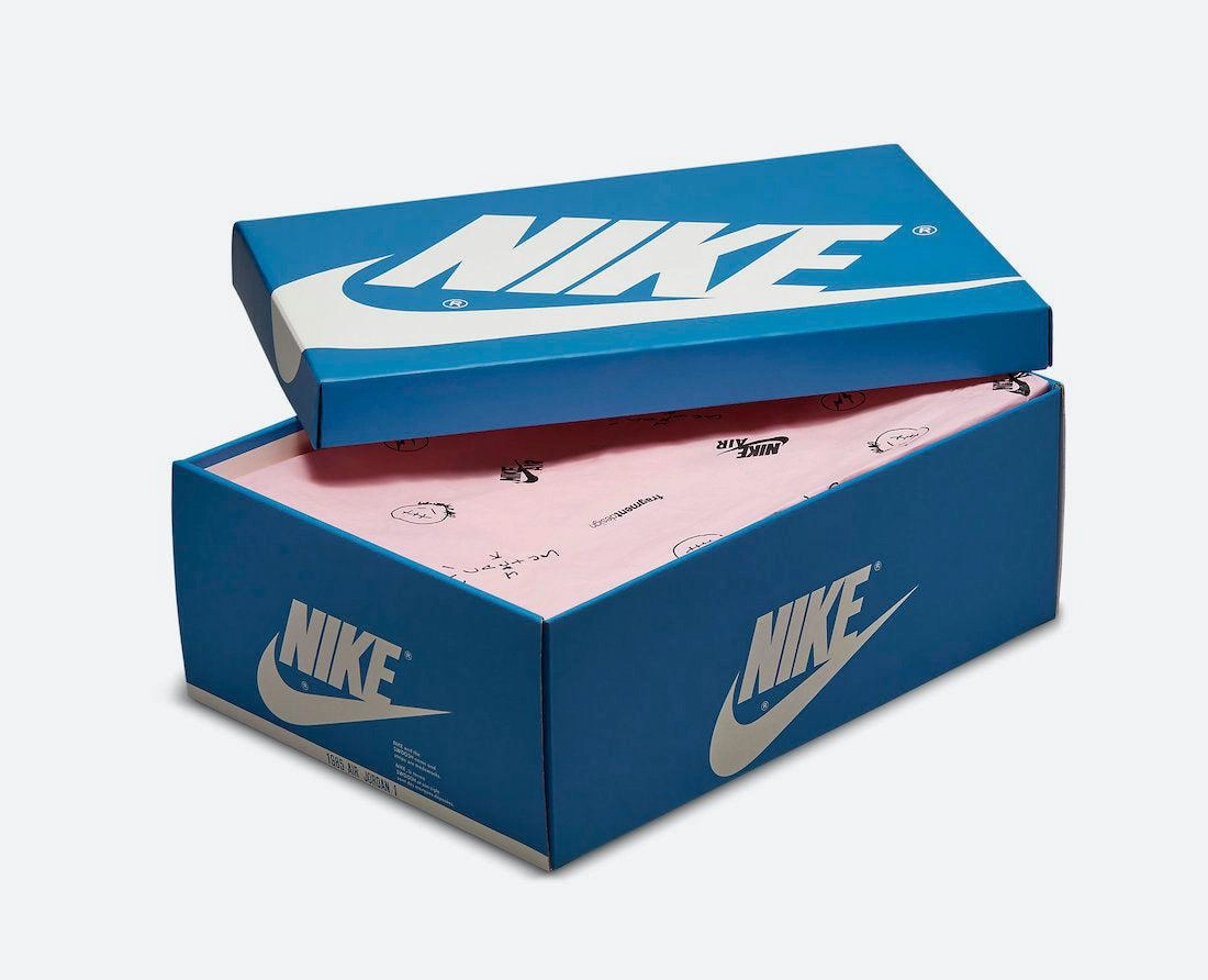 (Men's) Air Jordan 1 Retro High OG SP x Travis Scott x Fragment Design 'Military Blue' (2021) DH3227-105 Air Jordan 1 Signature Look Sneakers