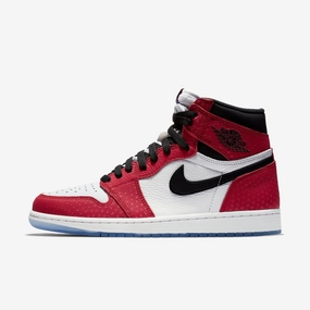 (Men's) Air Jordan 1 Retro High OG x Marvel 'Spider-Man: Into the Spider-Verse / Origin Story' (2018) 555088-602 Heritage Air Jordan 1 sneakers for men