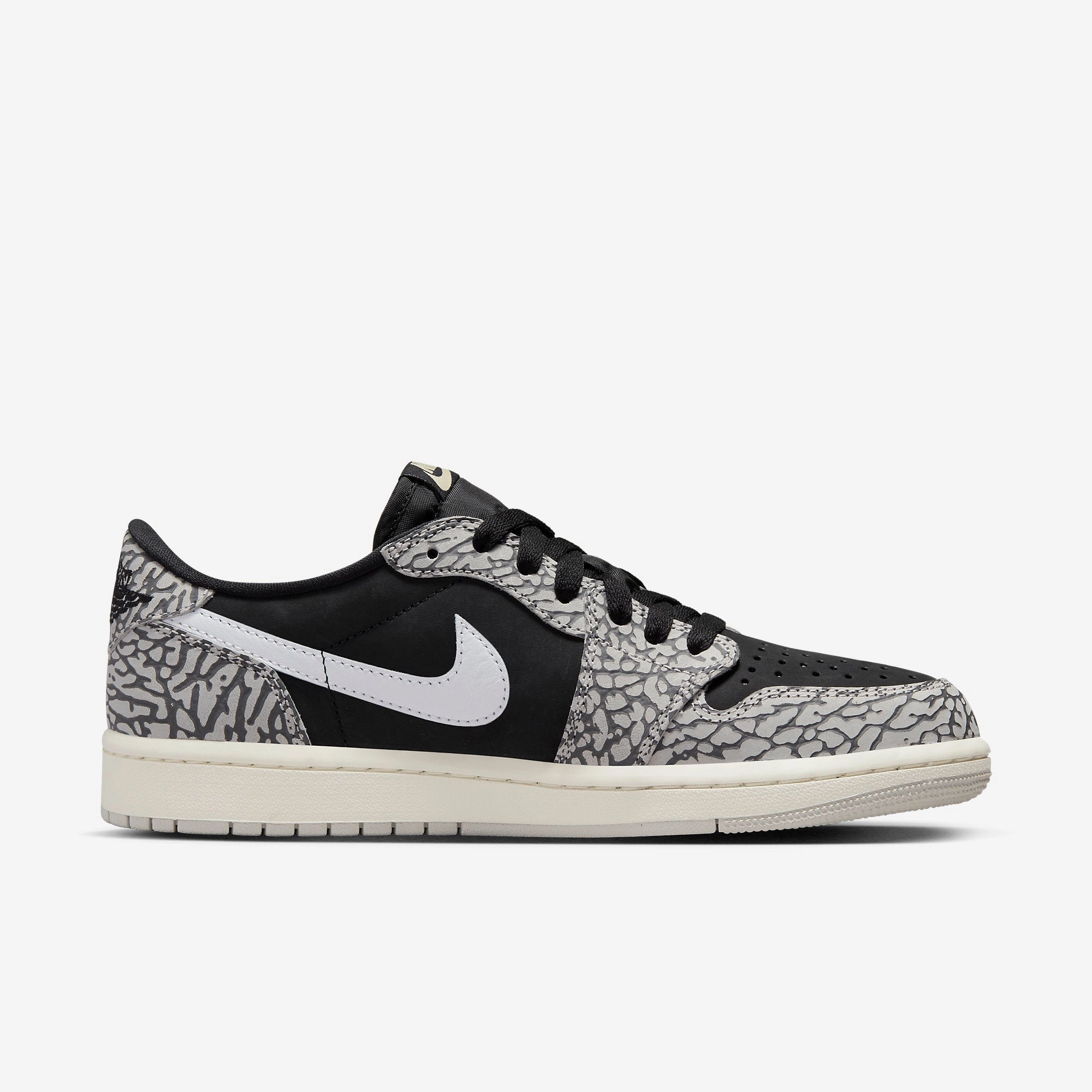 (Men's) Air Jordan 1 Retro Low OG 'Black Cement' (2023) CZ0790-001 Air Jordan 1 Timeless Heritage Shoes