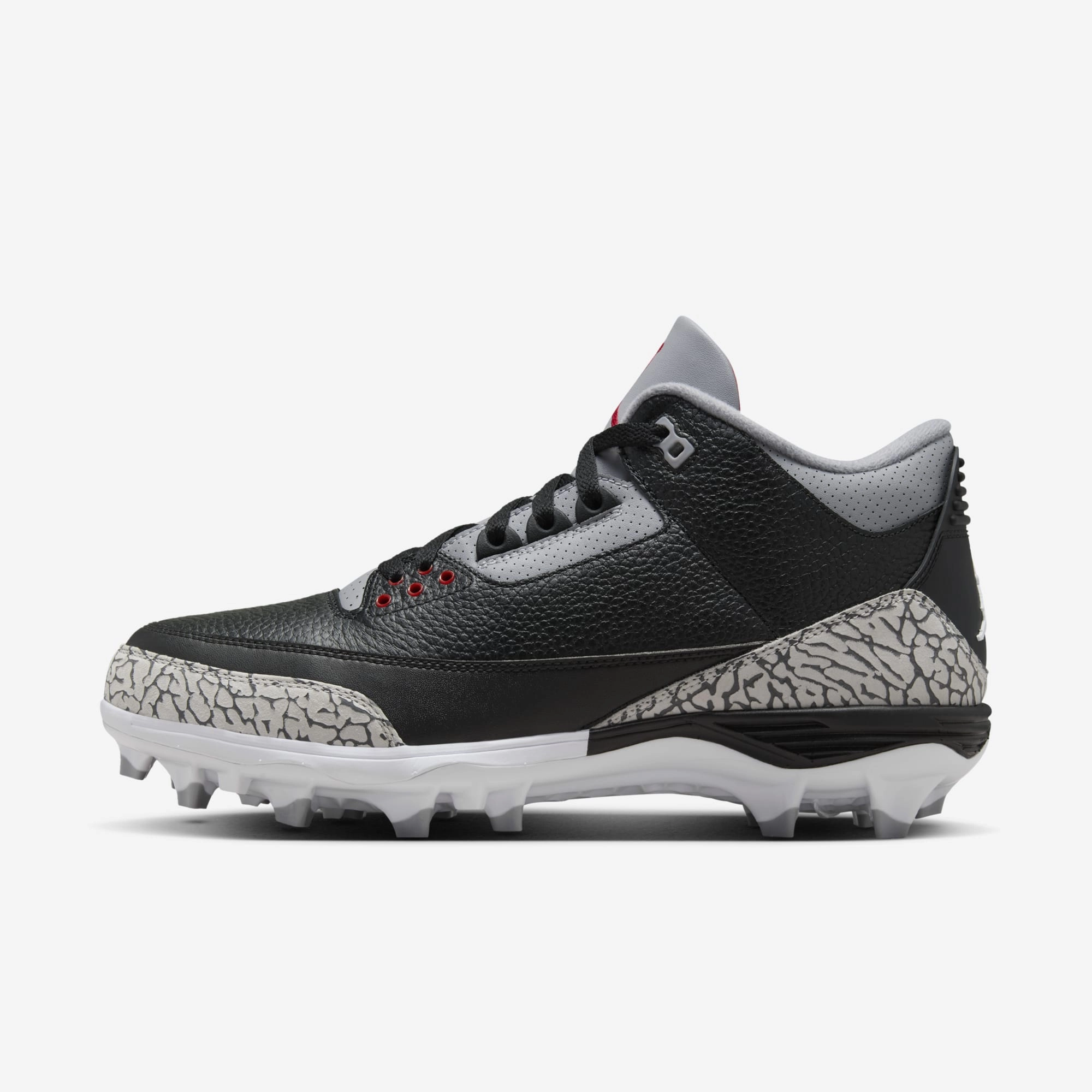 (Men's) Air Jordan 3 Mid Retro MCS 'Black Cement' (2024) FZ8627-001 Air Jordan 3 retro sneakers with throwback vibe