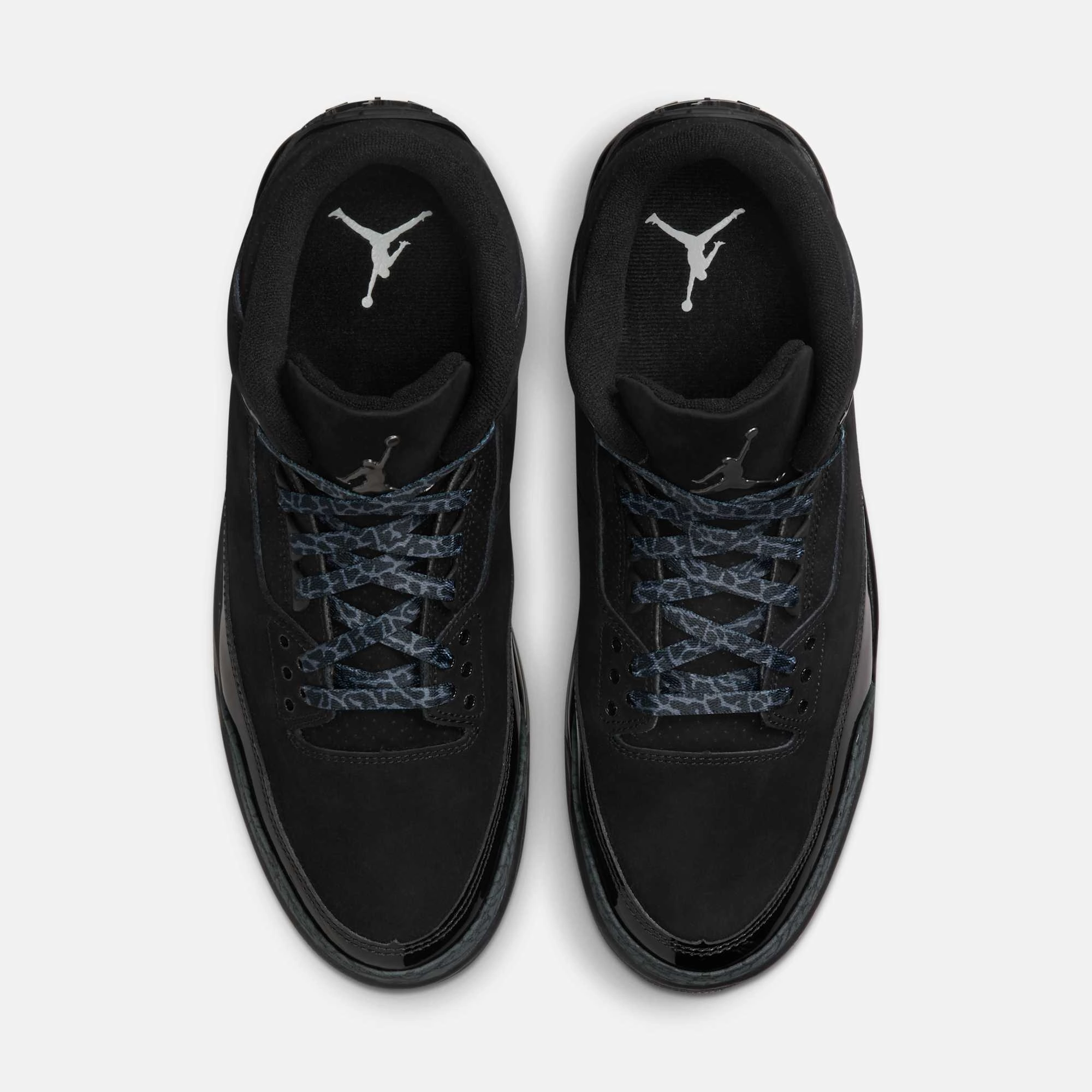 (Men's) Air Jordan 3 Retro 'Black Cat' (2025) CT8532-001 Air Jordan 3 Retro Throwback Sneakers