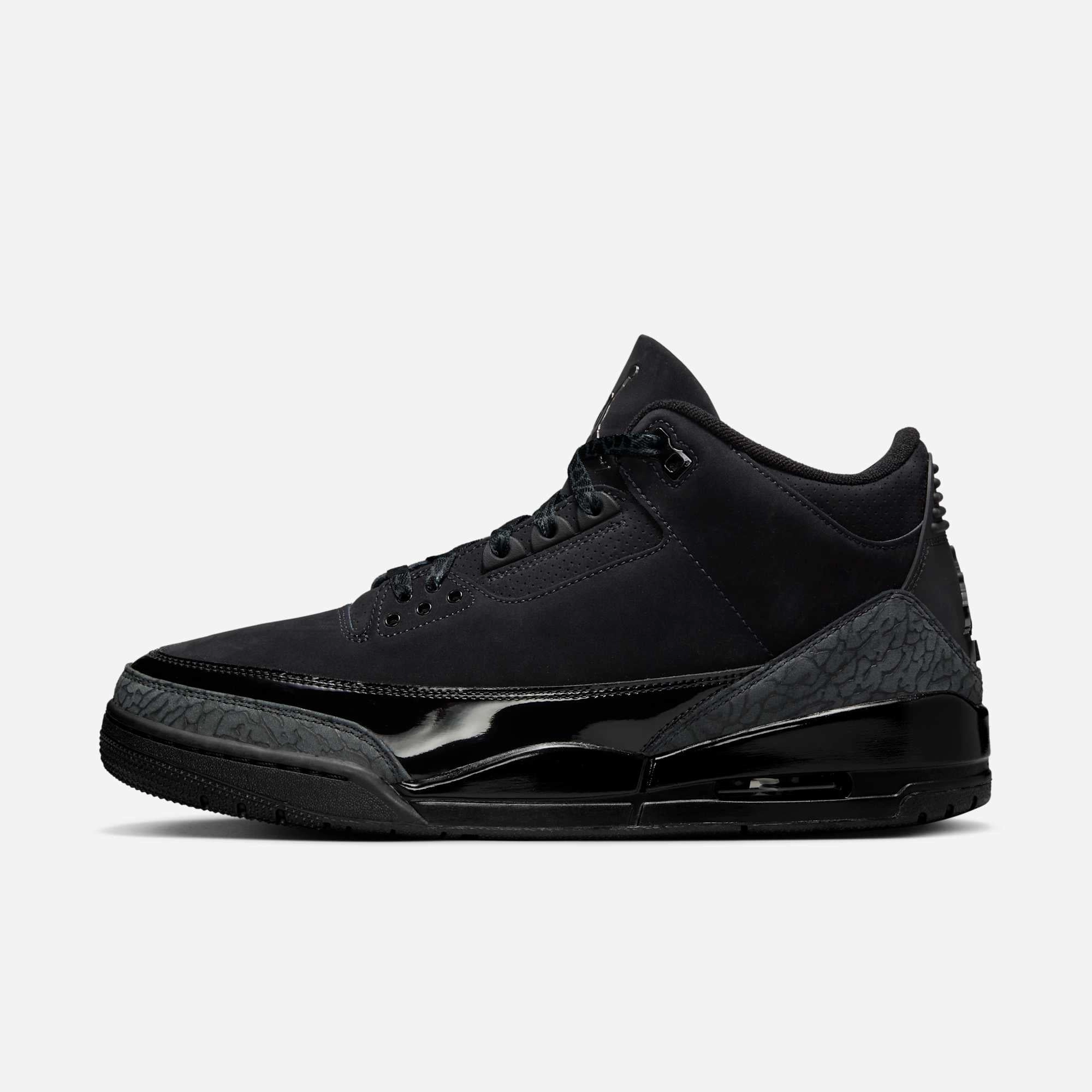 (Men's) Air Jordan 3 Retro 'Black Cat' (2025) CT8532-001 Air Jordan 3 retro sneakers with throwback vibe