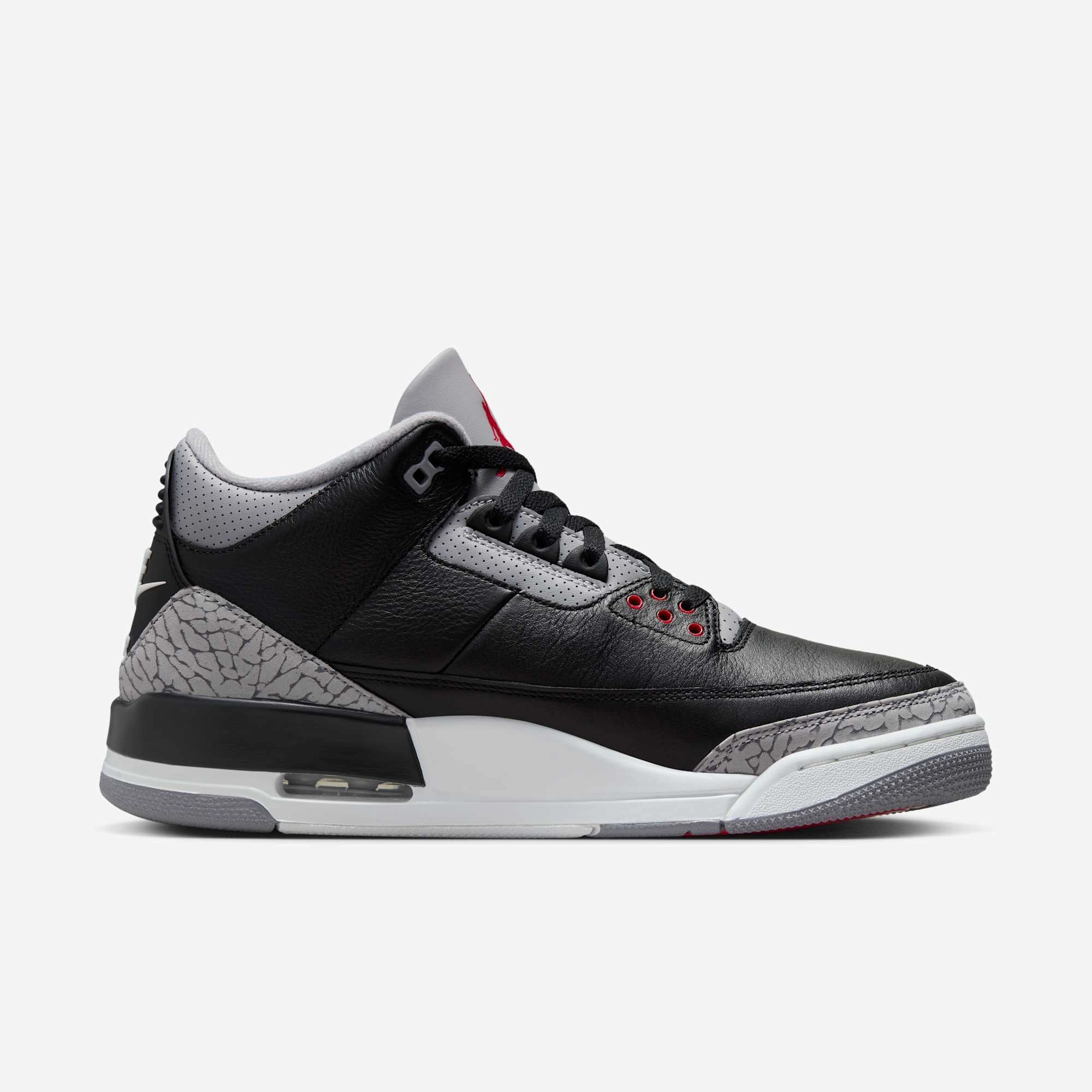 (Men's) Air Jordan 3 Retro 'Black Cement' (2024) DN3707-010 Air Jordan 3 Retro Throwback Sneakers