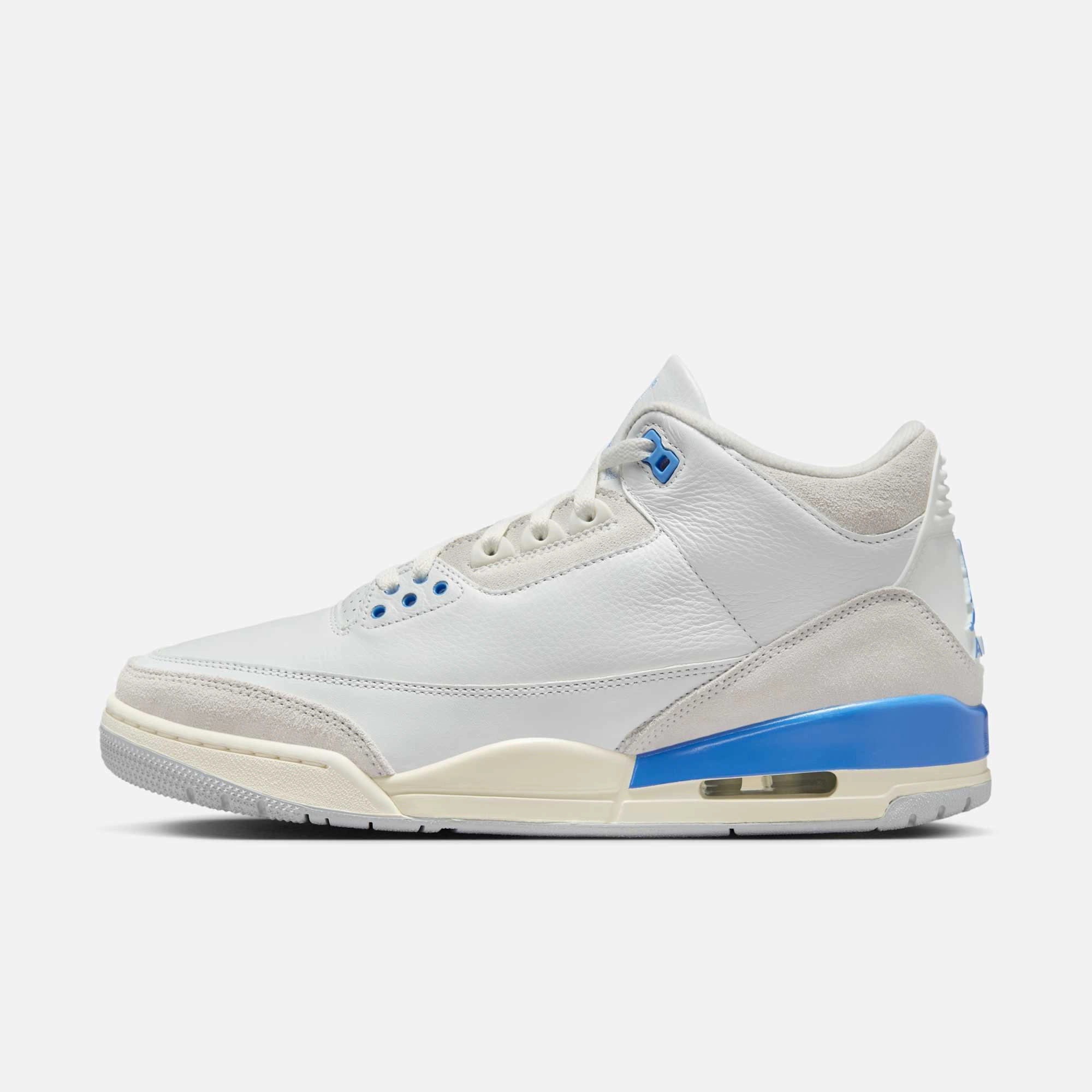 (Men's) Air Jordan 3 Retro 'Lucky Shorts / Hydrogen Blue' (2025) CT8532-101 Air Jordan 3 retro sneakers with throwback vibe
